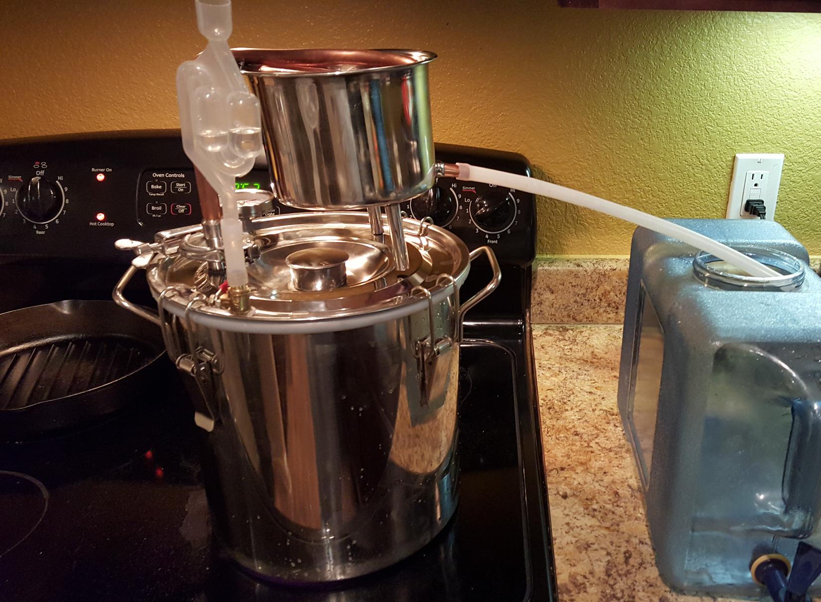 Fayelong DIY 2 Gal 10 Liters Home Distiller Moonshine Alcohol Still Stainless Boiler Copper Thumper Keg customer photo 1