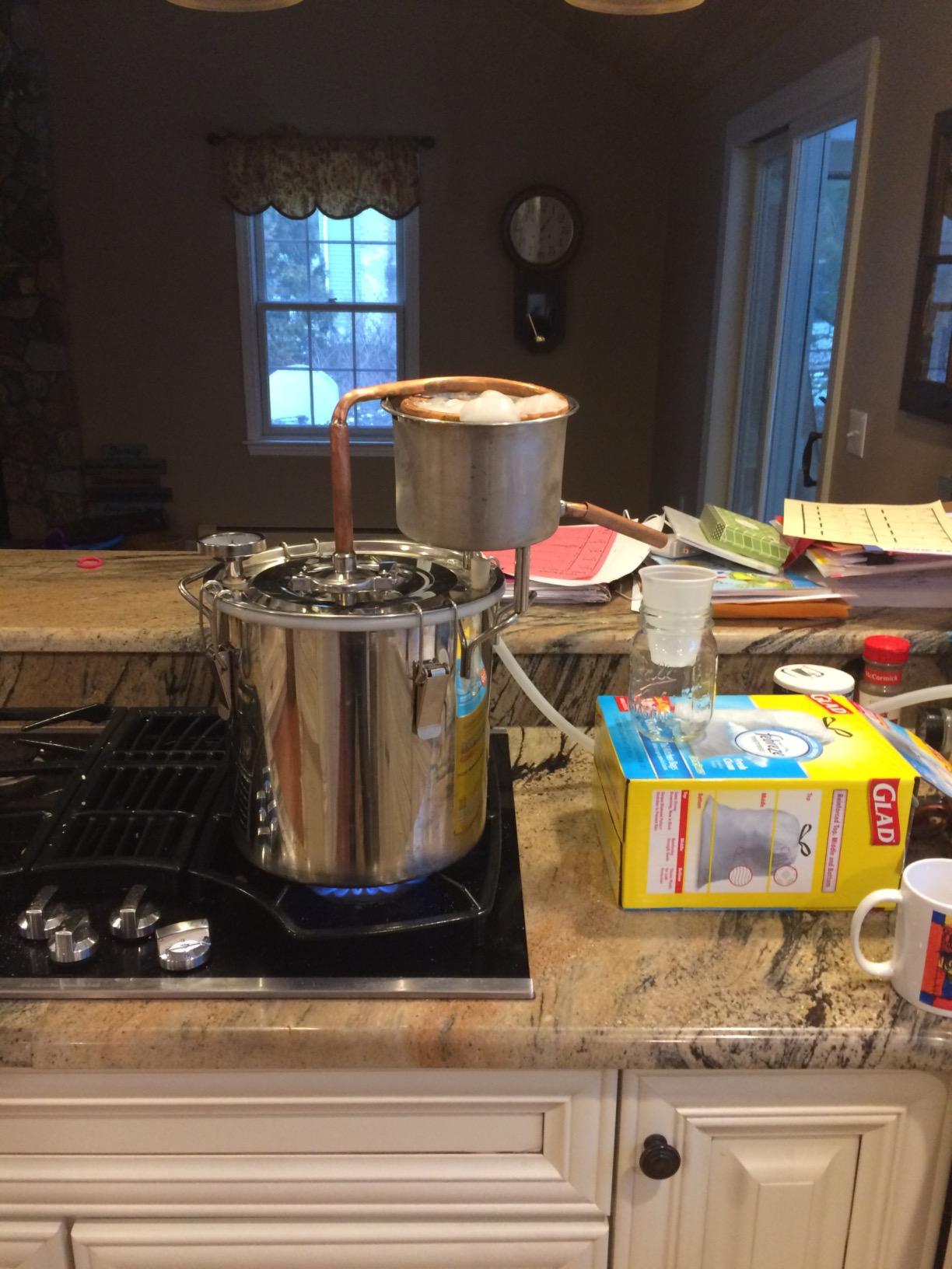 Fayelong DIY 2 Gal 10 Liters Home Distiller Moonshine Alcohol Still Stainless Boiler Copper Thumper Keg customer photo 2