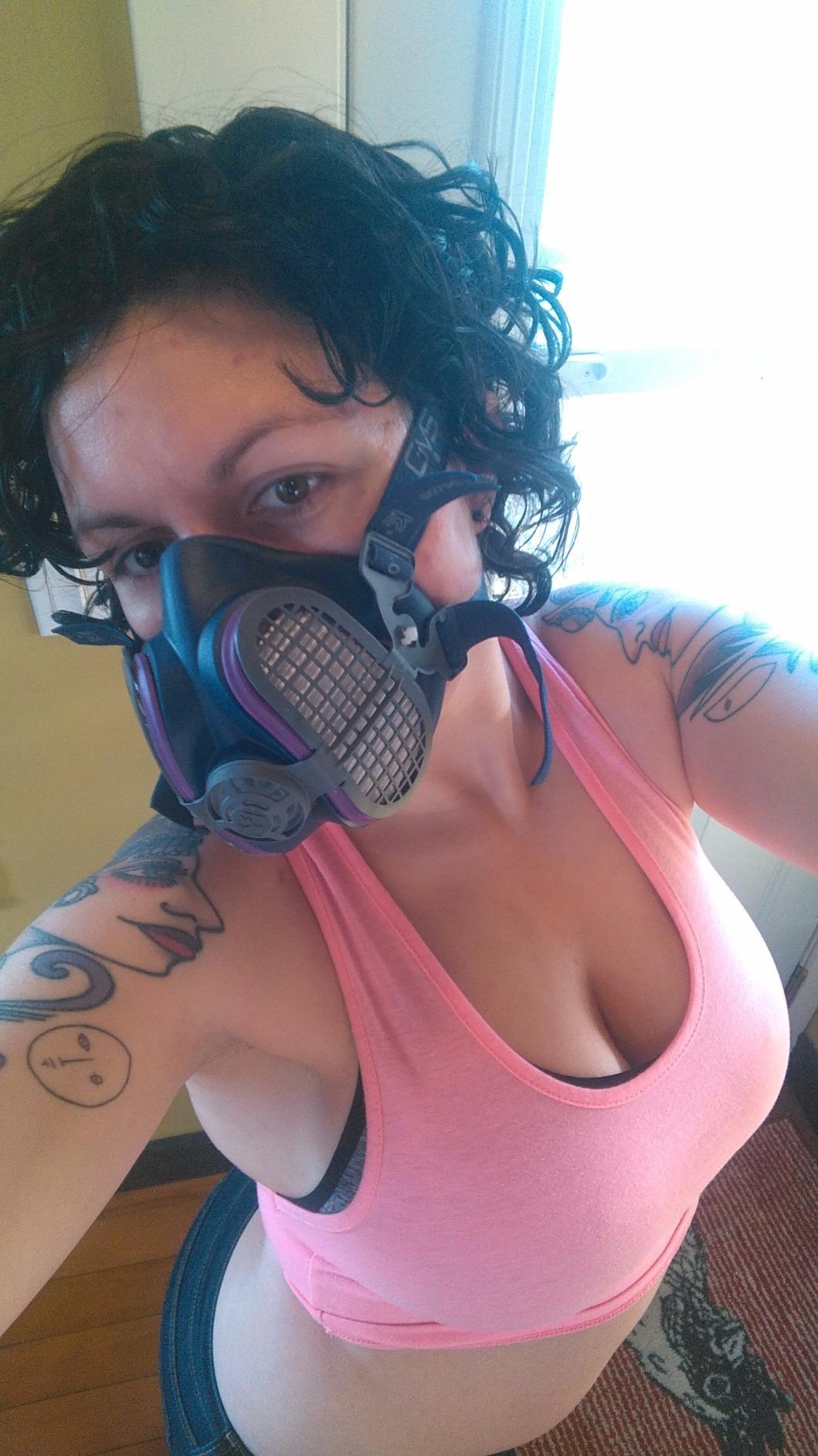 GVS Elipse P100 Dust Half Mask Respirator with replaceable and reusable filters included, Blue customer photo 1
