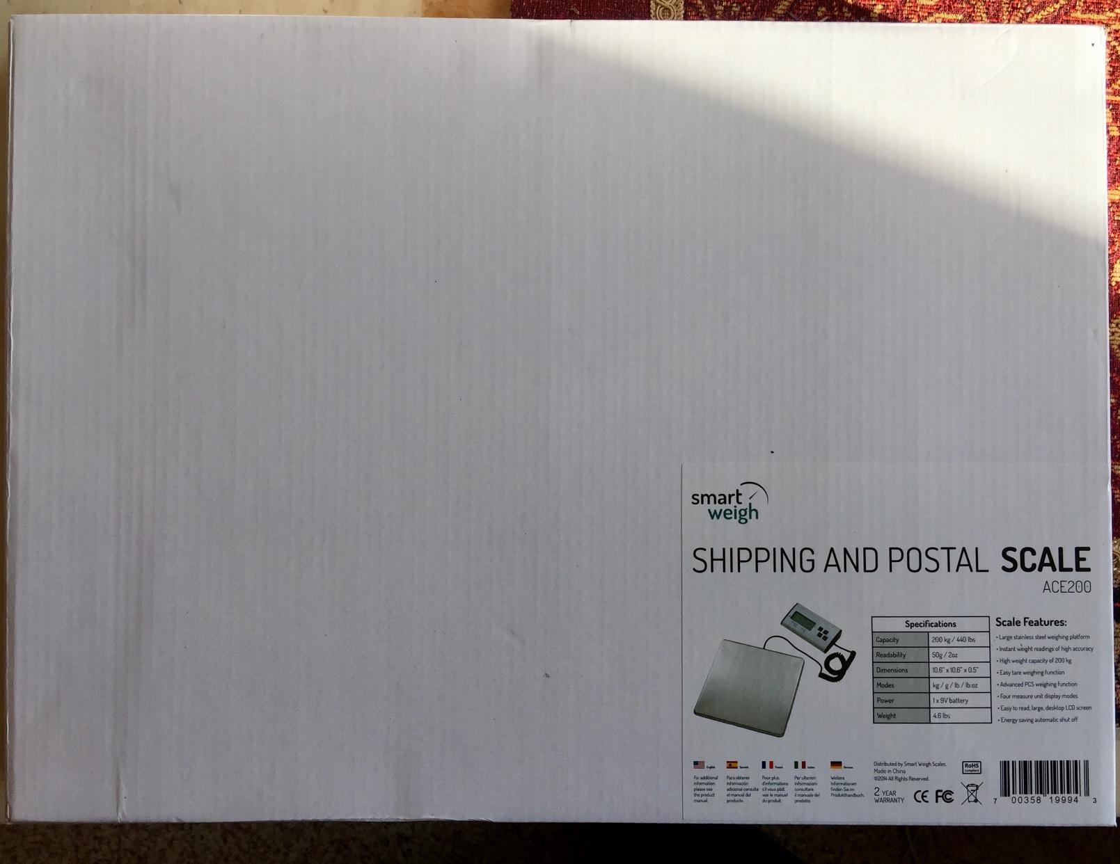 Smart Weigh Digital Postal Shipping Scale, Heavy Duty, 440 lb Capacity, 6 oz Readability, Hold & Tare Function, Stainless Steel Platform customer photo 2