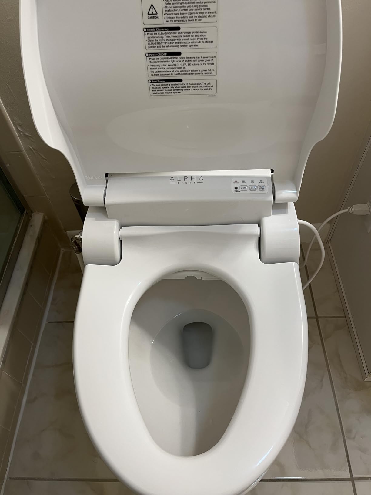 ALPHA BIDET JX2 Elongated Bidet Toilet Seat, White, Endless Warm Water, *NEW* Bowl Mist, LED Light, Quiet Operation, Wireless Remote, Stainless Steel Nozzle, Sittable Lid, 3 Year Warranty customer photo 2