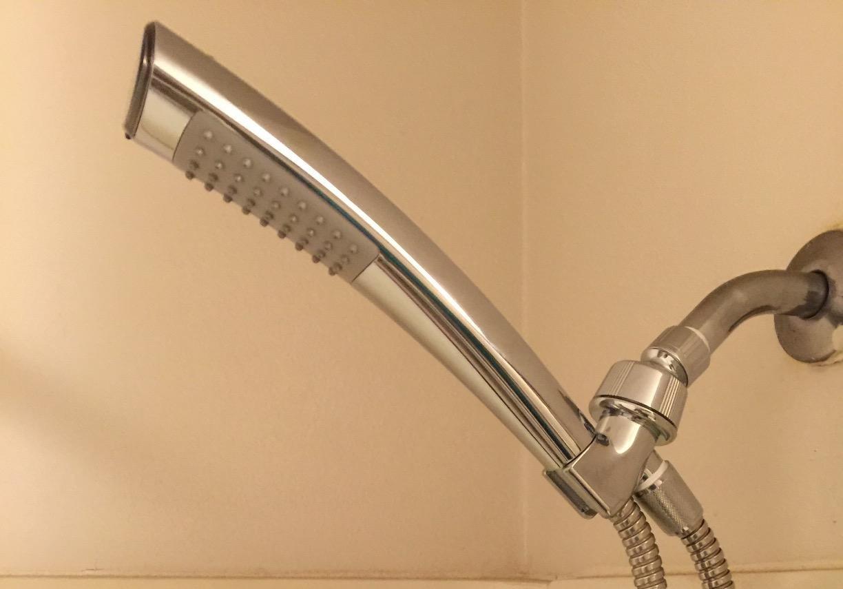 YOO.MEE LED Thermometer Handheld Shower Heads, Water Powered Light to Display Fahrenheit, Special for Skin Showering, Child and Pet Shower, Shower Accessories w/ 79'' Hose, Bracket, Polished Chrome customer photo 2