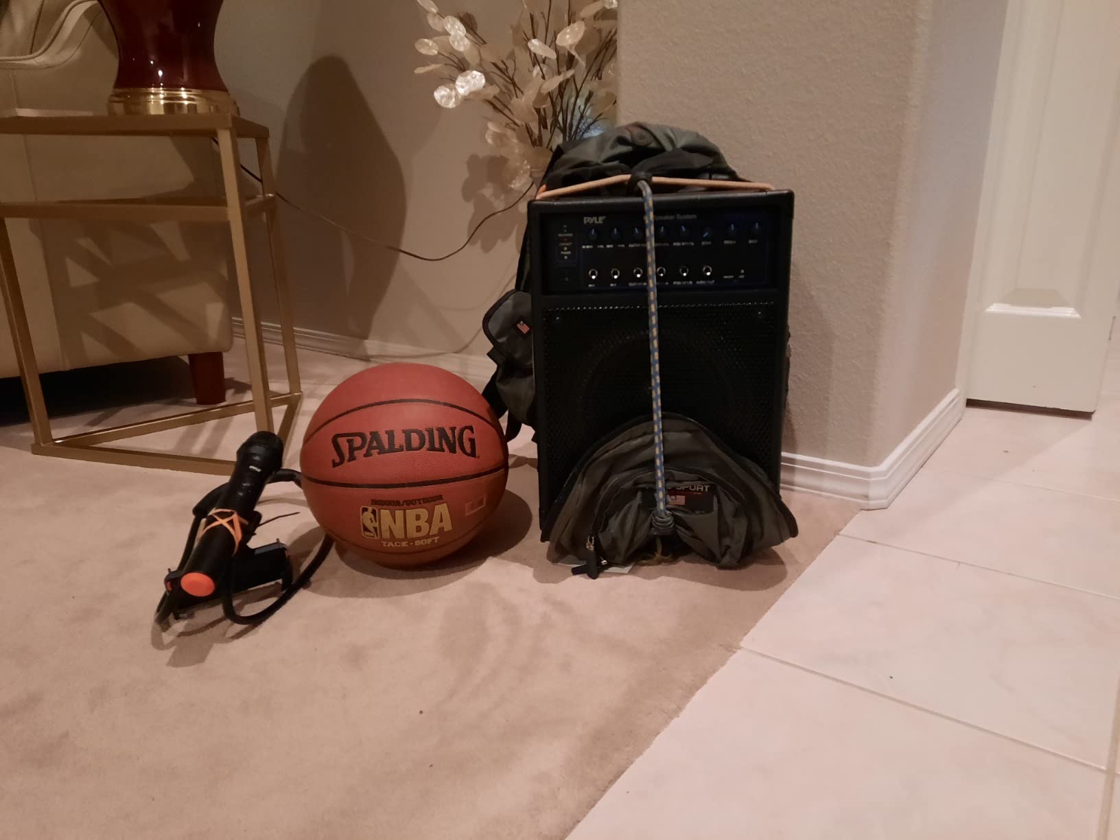 Pyle Wireless Portable PA System-400W Bluetooth Compatible Rechargeable Battery Powered Outdoor Sound Stereo Speaker Microphone Set w/Handle, Wheels-1/4 to AUX, RCA Cable (PWMA230BT) customer photo 1