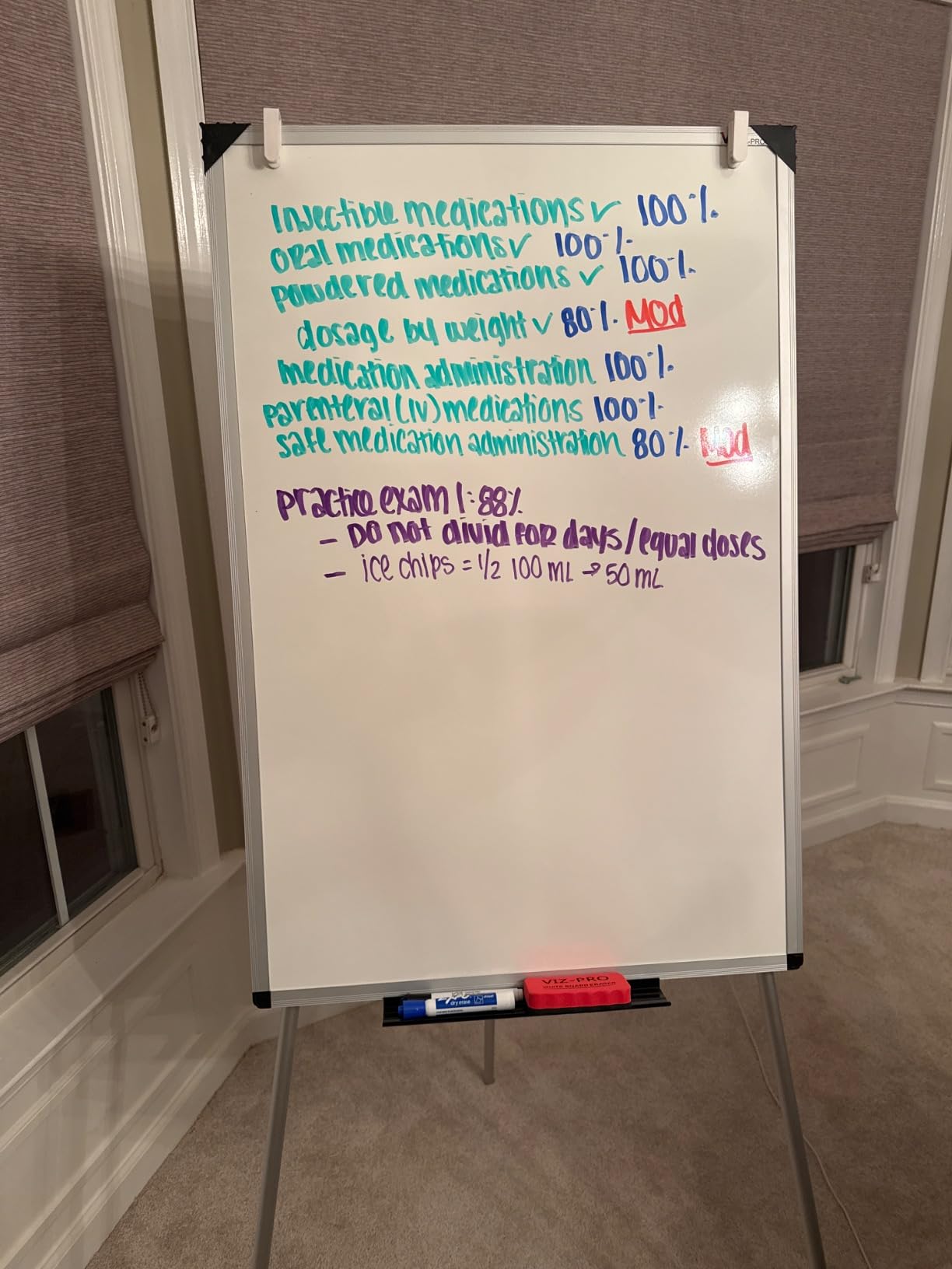 VIZ-PRO Whiteboard Easel, 36 x 24 Inches, Portable Dry Erase Board Height Adjustable for School Office and Home customer photo 2