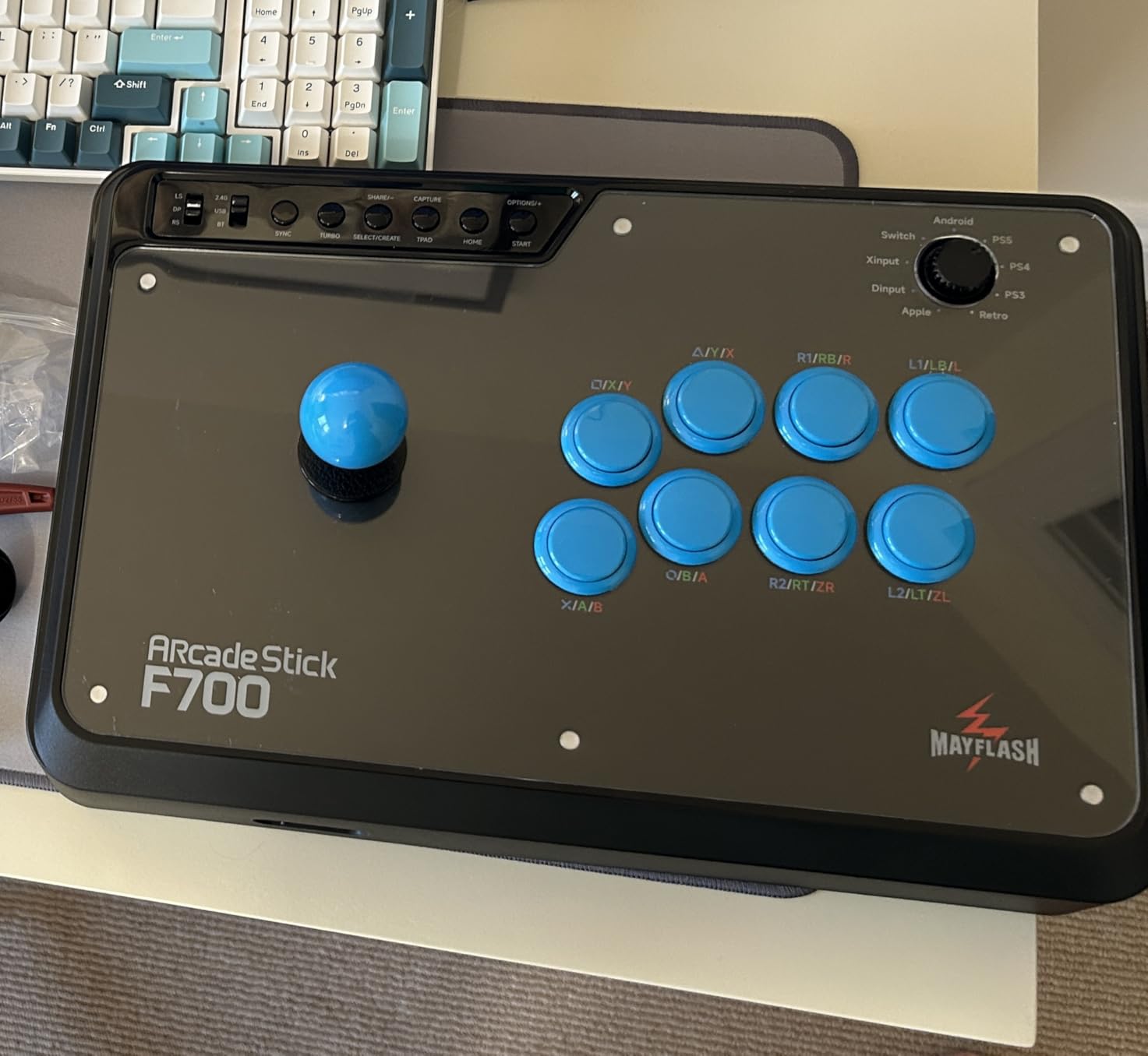 JLF-TP-8YT Joystick + Sanwa 8 pcs OBSF-30 Push Button Bundle Kit Color : White - for Arcade Game 4 & 8 Way Adjustable, Compatible with Catz Mad SF4 Tournament Joystick customer photo 2