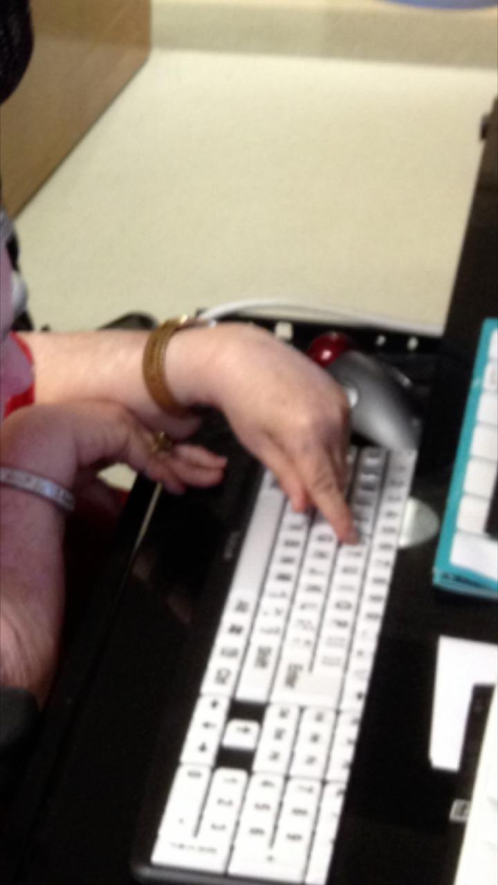 Large Print Computer Keyboard | Visually Impaired Keyboard | High Contrast Black and White Keys Makes Typing Easy | Perfect for Seniors and Those Just Learning to Type customer photo 1