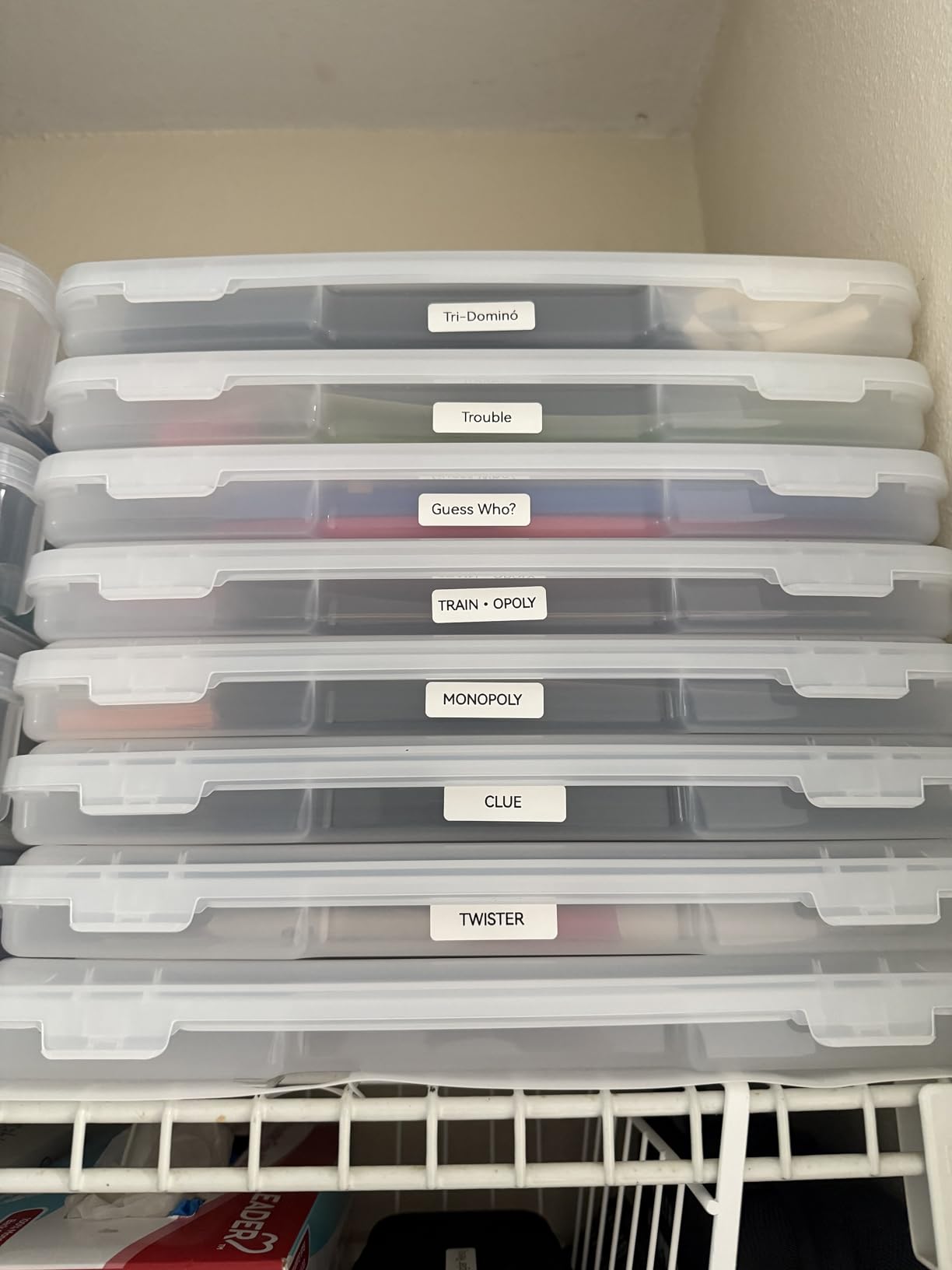 IRIS USA Board Game Storage Craft Organizer Box with Snap-Tight Latch Lid, 10-Pack Portable Plastic Case Bin for Puzzles, Magazines, Hobbies, Art Supplies, Fits 8.5