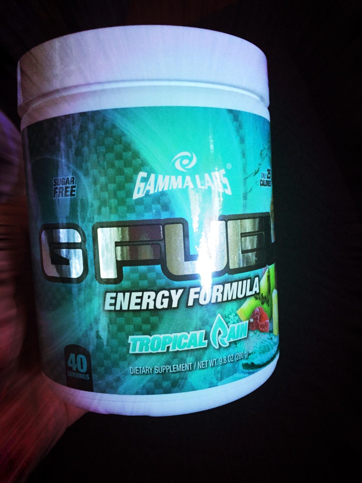 Gamma Labs G Fuel Tropical Rain Energy Drink Powder, Pre Workout Caffeine Mix for Gaming, Sugar Free Focus Amino, Vitamin + Antioxidants, 9.8oz Fruit Medley, 40 Servings customer photo 2