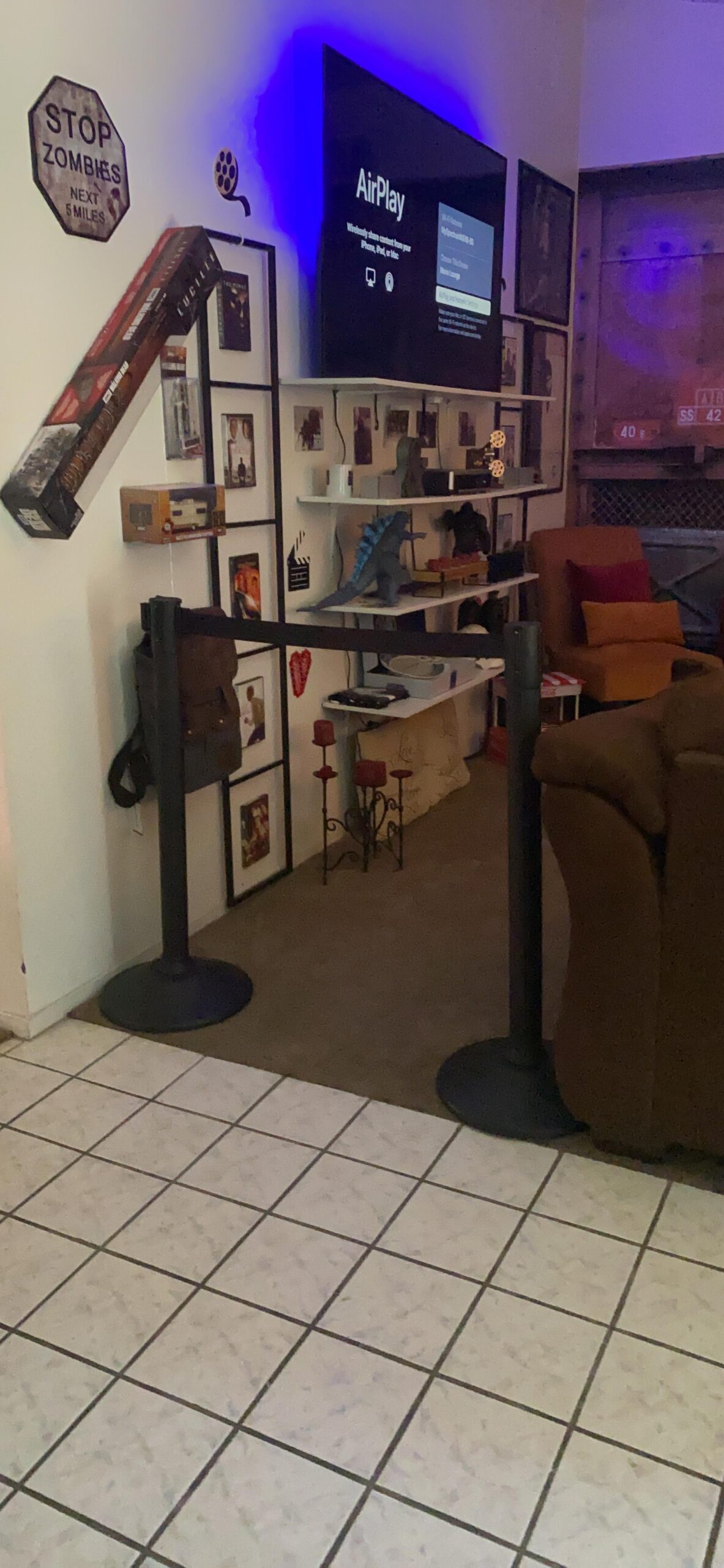 US Weight Sentry Stanchion with Retractable Belt, Easy Connect Assembly, Black, 6.5' Belt (2 Pack) customer photo 2