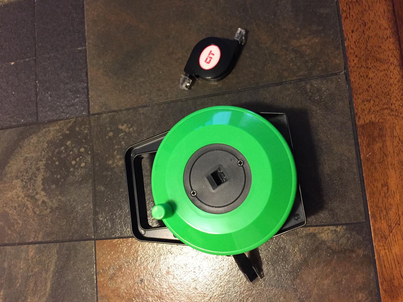 Retractable Network Cable Extender, 50 Feet CAT 6 Ethernet Cable Flat-Portable 1Gbps Data Speed-Swiftly Setup Temp Networks-Cascadable Male-Female RJ45 Connector-UTP Cable Reel customer photo 2