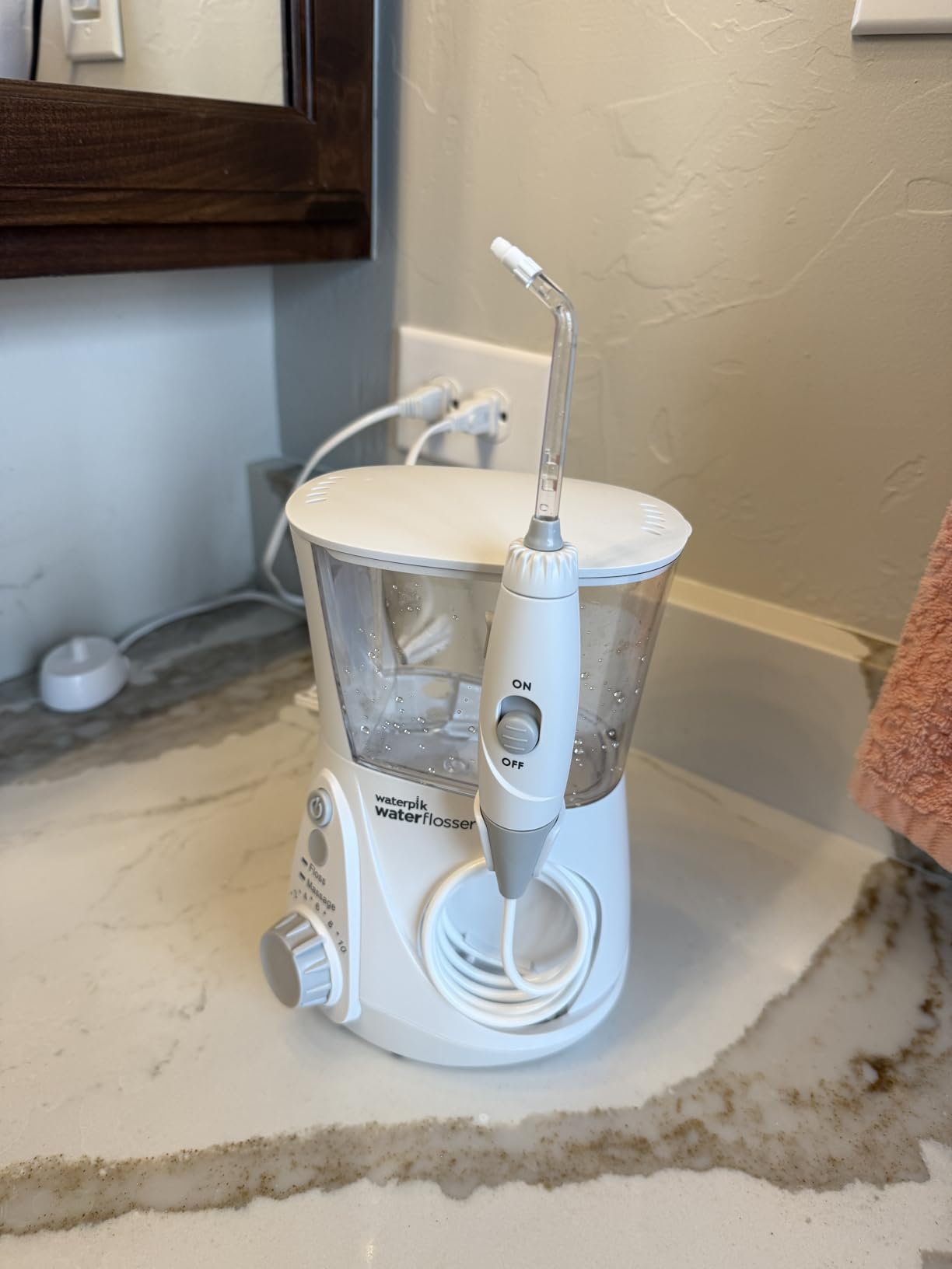 Waterpik Aquarius Water Flosser For Teeth Cleaning, Gums, Braces, Dental Care, Electric Power With 10 Settings, 7 Tips For Multiple Users And Needs, ADA Accepted, Black WP-662, Packaging May Vary customer photo 2