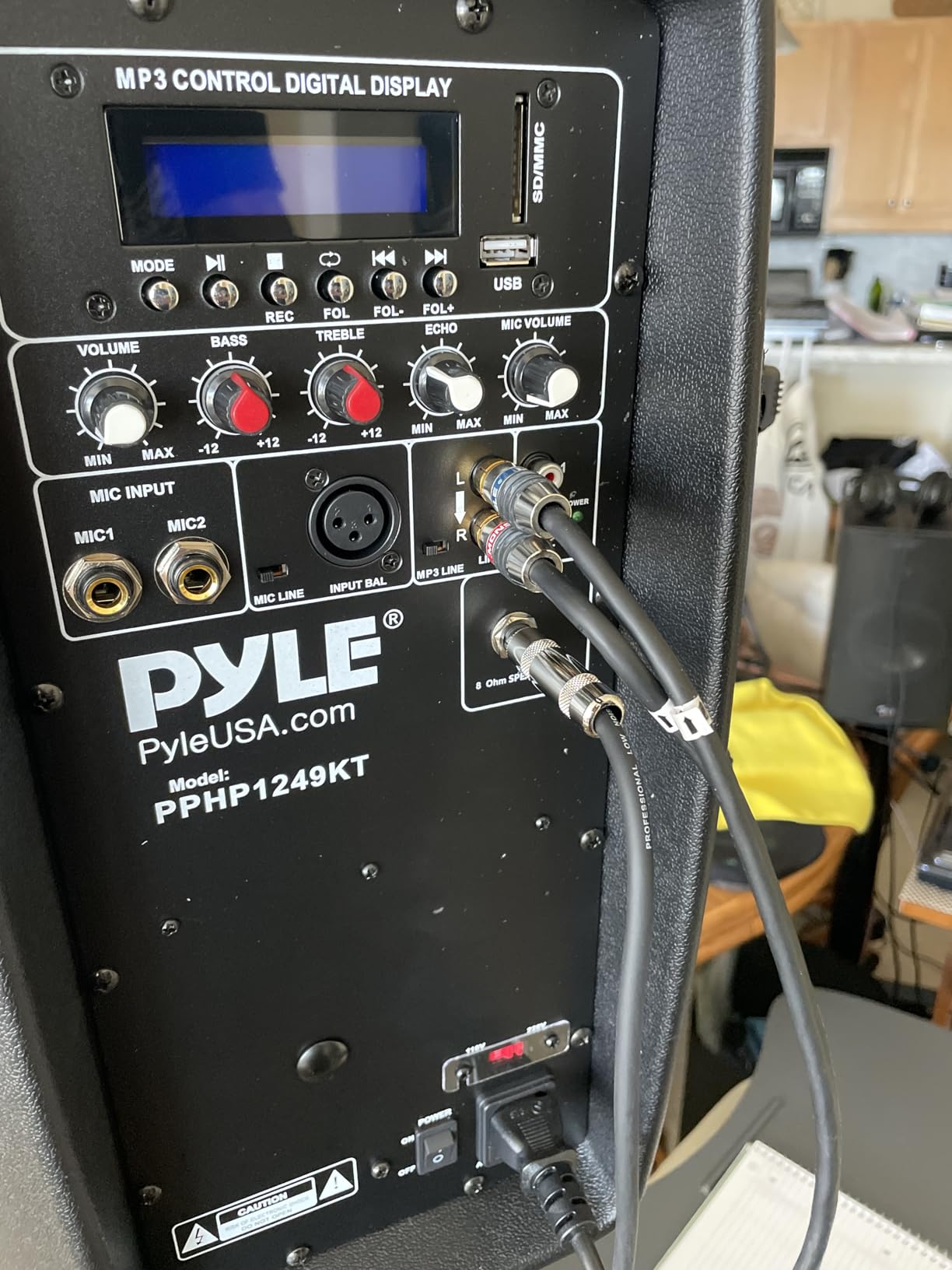 Wireless Portable PA Speaker System - 1800W High Powered Bluetooth Compatible Active + Passive Pair Outdoor Sound Speakers w/ USB SD MP3 AUX - 35mm Mount, 2 Stand, Microphone, Remote - Pyle PPHP1249KT customer photo 2