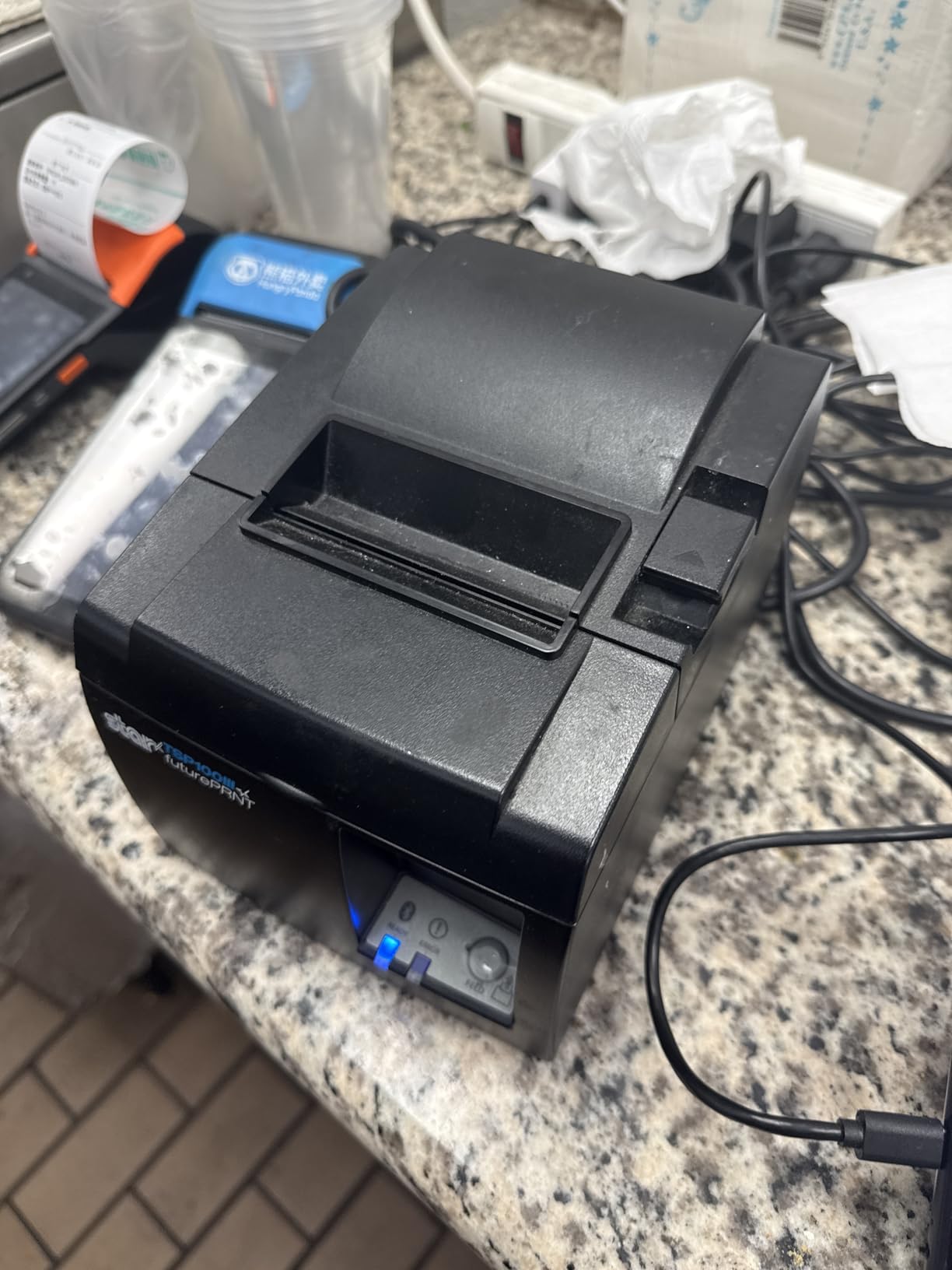 Star Micronics TSP143IIIBi Bluetooth Thermal Receipt Printer for iOS, Android, and Windows with Auto-cutter and Internal Power Supply - Gray customer photo 1