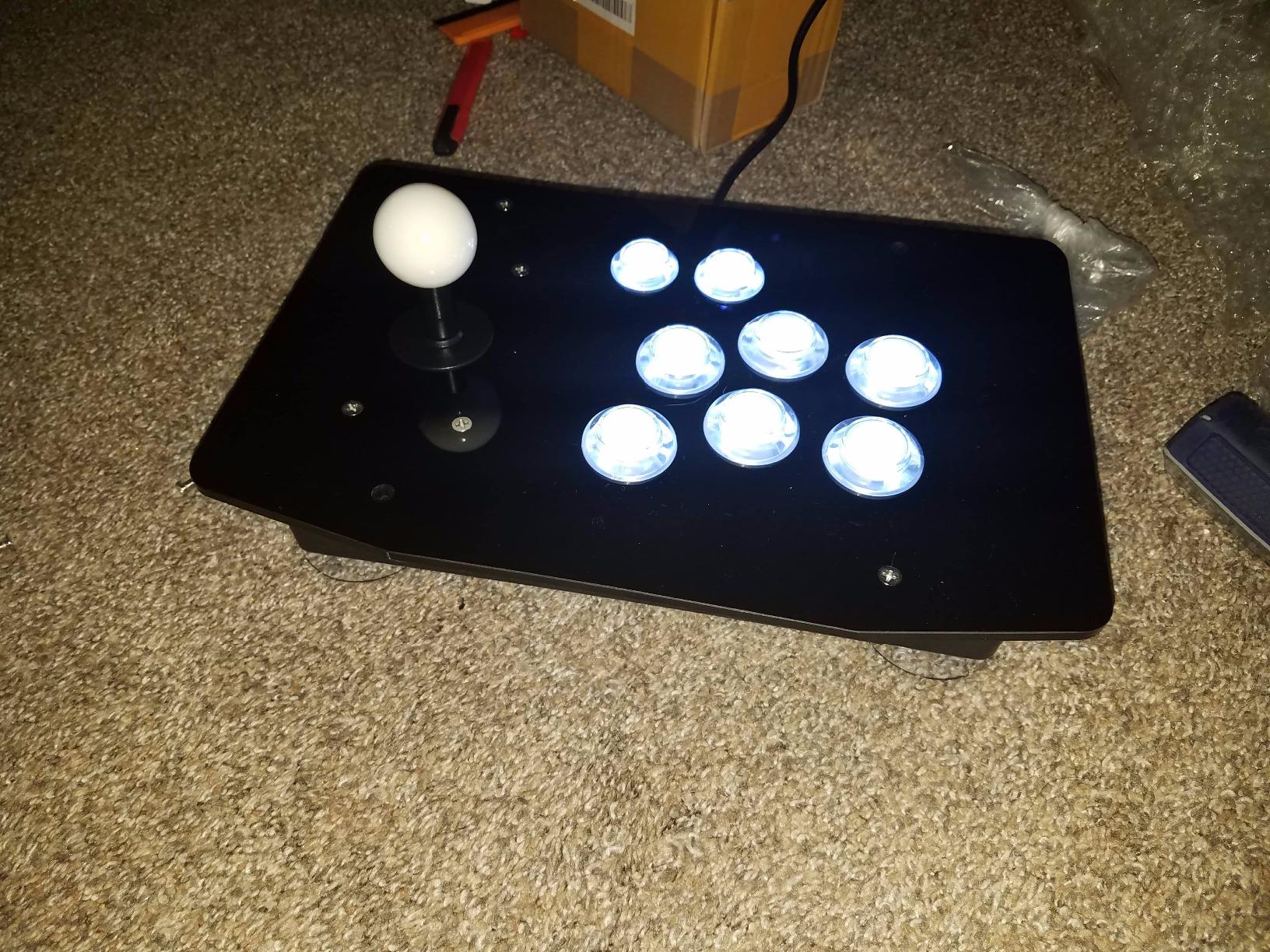 EG STARTS Classic Arcade Games Cabinet Kit USB Encoder to PC Joystick handle + 5V Led Lights Push Buttons Compatible Arcade PC Game DIY Project & Mame & Raspberry Pi DIY Parts White customer photo 2