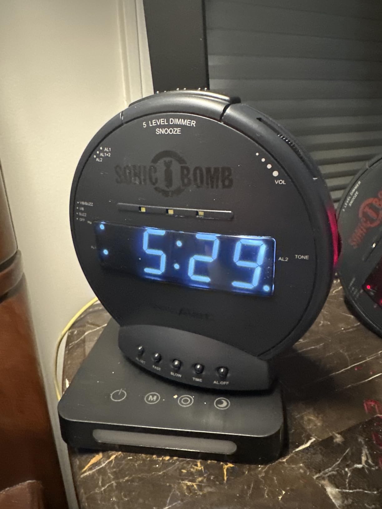 Sonic Alert Sonic Bomb Dual Alarm Clock with Bed Shaker, Vibrating Alarm Clock Heavy Sleepers for Deaf and Hard of Hearing customer photo 2