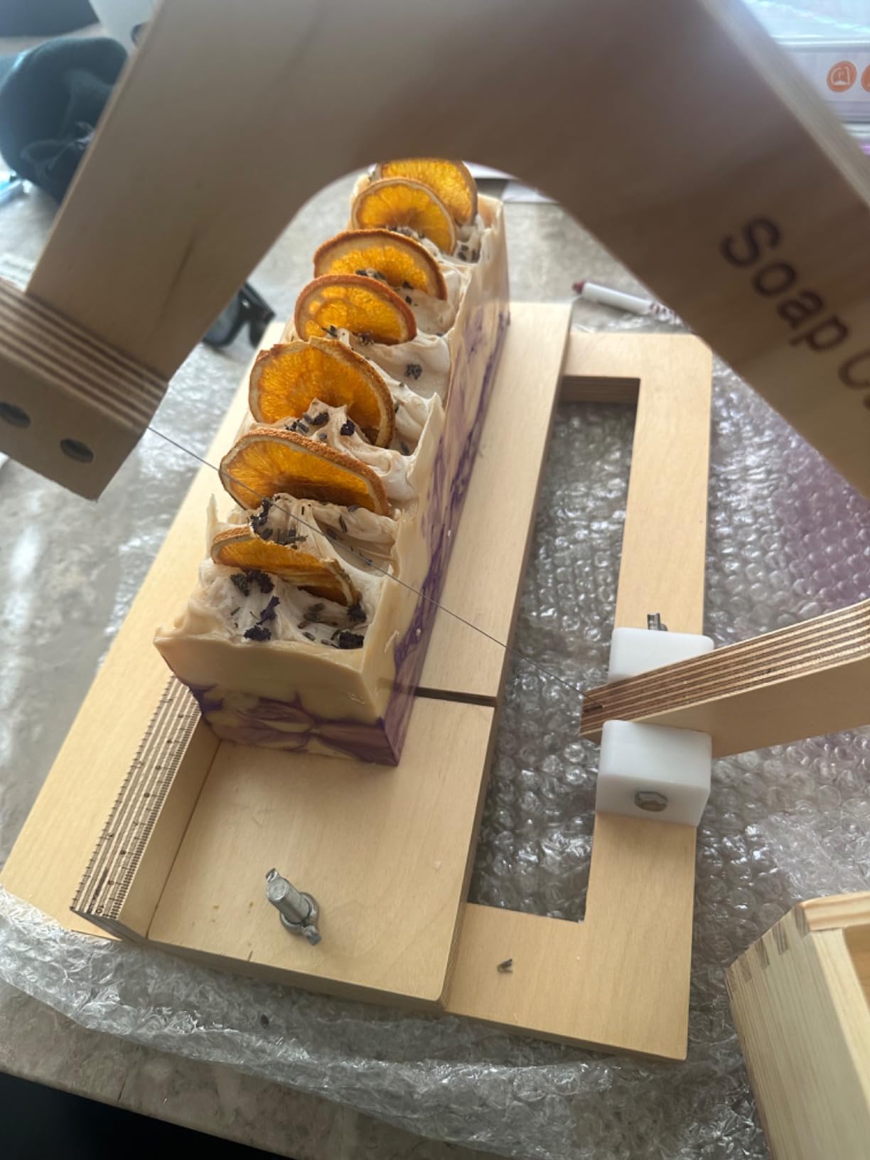 Ogrmar Silicone Soap Molds Kit-42 oz Wooden Silicone Rectangular Mold with Stainless Steel Wavy & Straight Scraper for Soap Cake Making customer photo 1