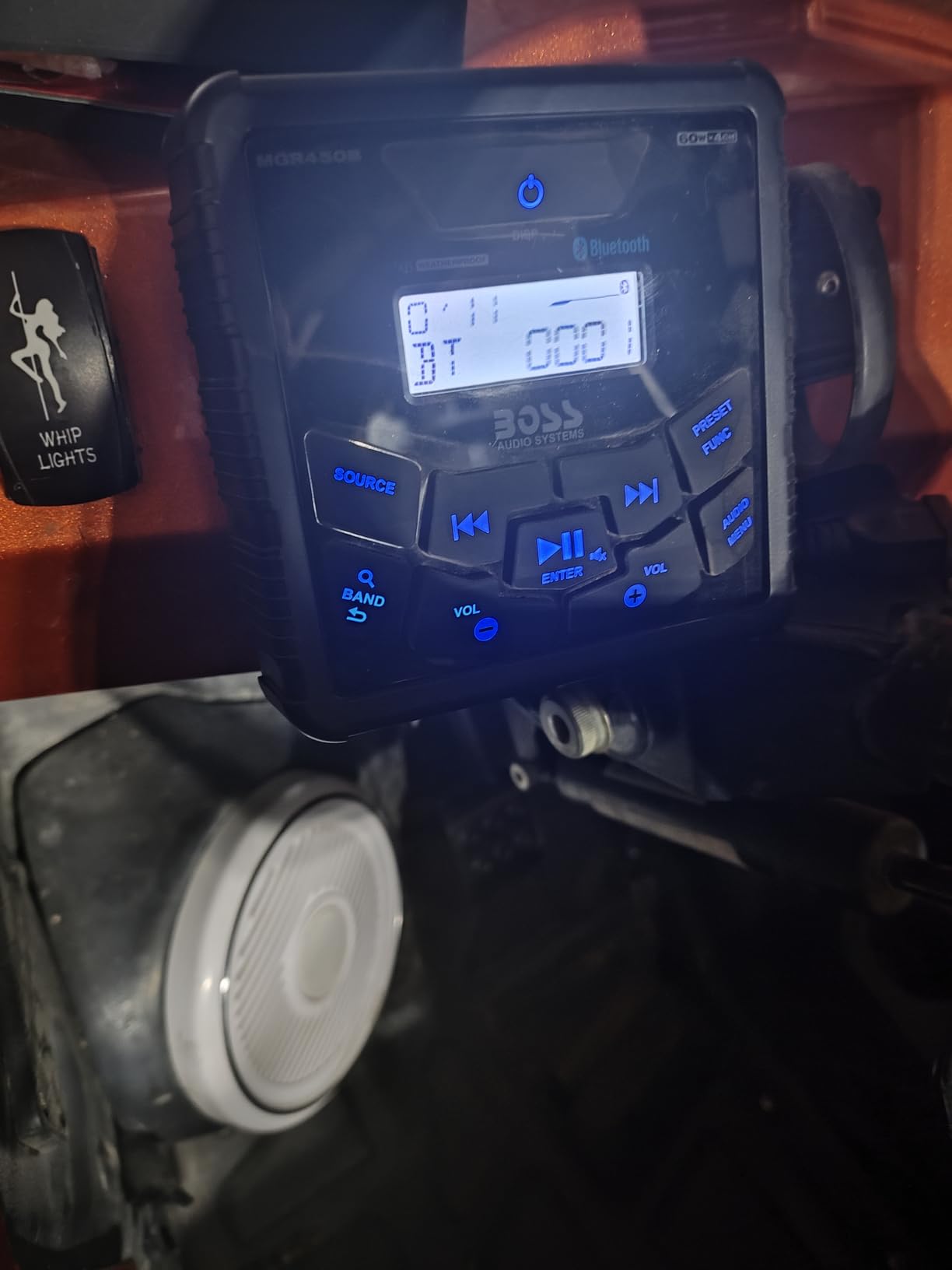 BOSS Audio Systems MGR450B Marine Gauge Receiver - Bluetooth, Digital Media MP3 Player, No CD Player, USB Port, AM/FM Radio, NOAA Weather Band Tuner, Weatherproof customer photo 1