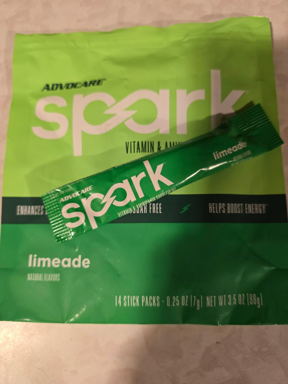 AdvoCare Spark - Energy Drink Mix - Vitamin & Amino Acid Supplement - Supports Energy & Focus* - Portable Immune Support* - Sugar-Free - Fruit Punch, 14 Stick Packs (3.5 oz) customer photo 2