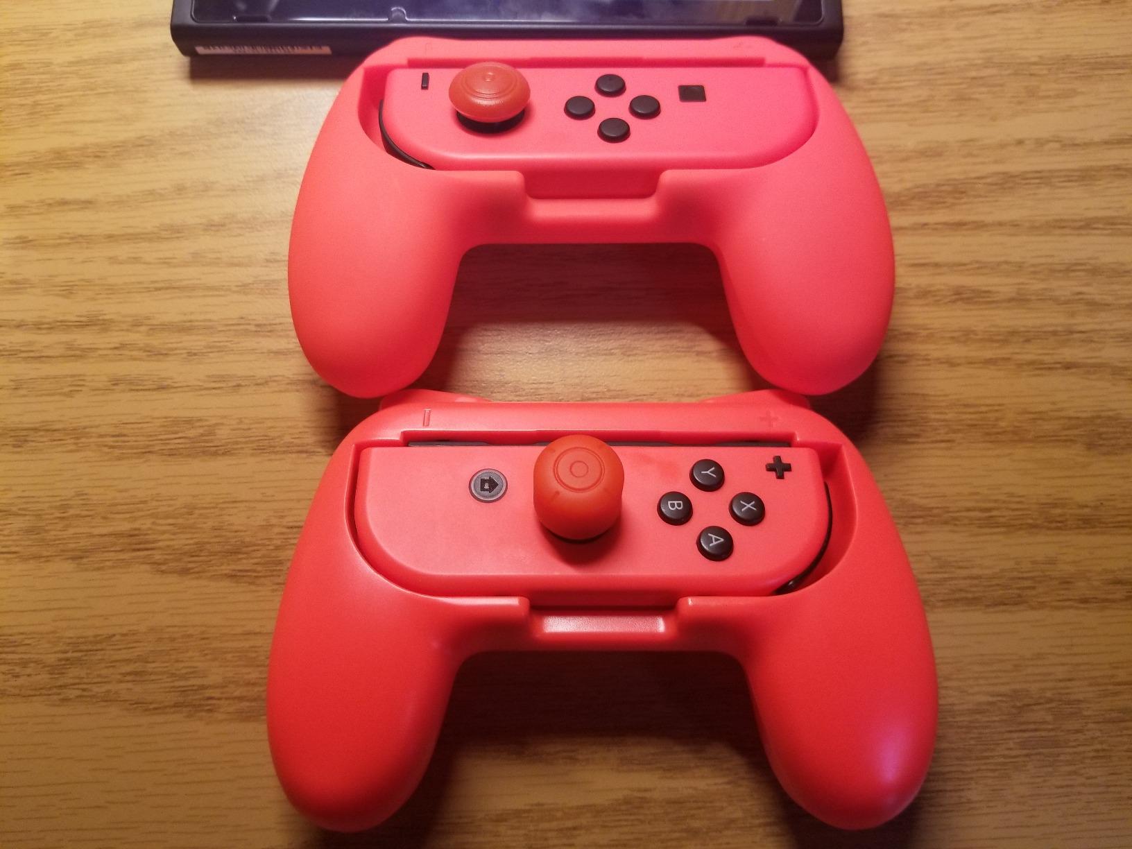 FASTSNAIL Grips Compatible with Nintendo Switch for Joy Con & OLED Model for Joycon, Wear-Resistant Handle Kit and Non-Slip Thumb Grips for Switch Joycon 1 Controller 2 Pack (Black) customer photo 2