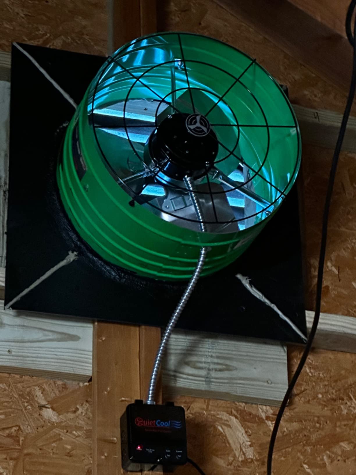 Quietcool AFG SMT ES-3.0 Smart Attic Fan for Gable Vents - Up to 2801 CFM - As low as 22 Watts - Smart App Control - Thermostat and Humidistat - 20ft Power Cord - Plug-and-play - Three Speed customer photo 2