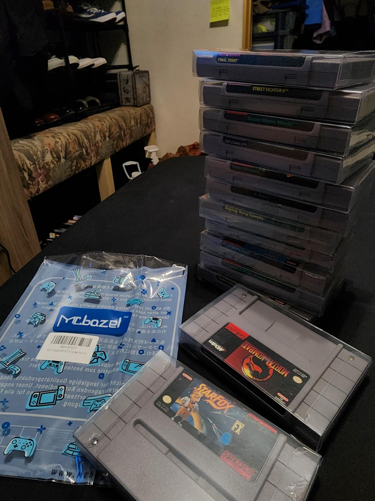 Mcbazel 10 Pack Clear Plastic Cartridge Case for SNES - Protective Storage Sleeve for SNES Games, Retro Hard Shell with Dustproof Display Cover customer photo 1