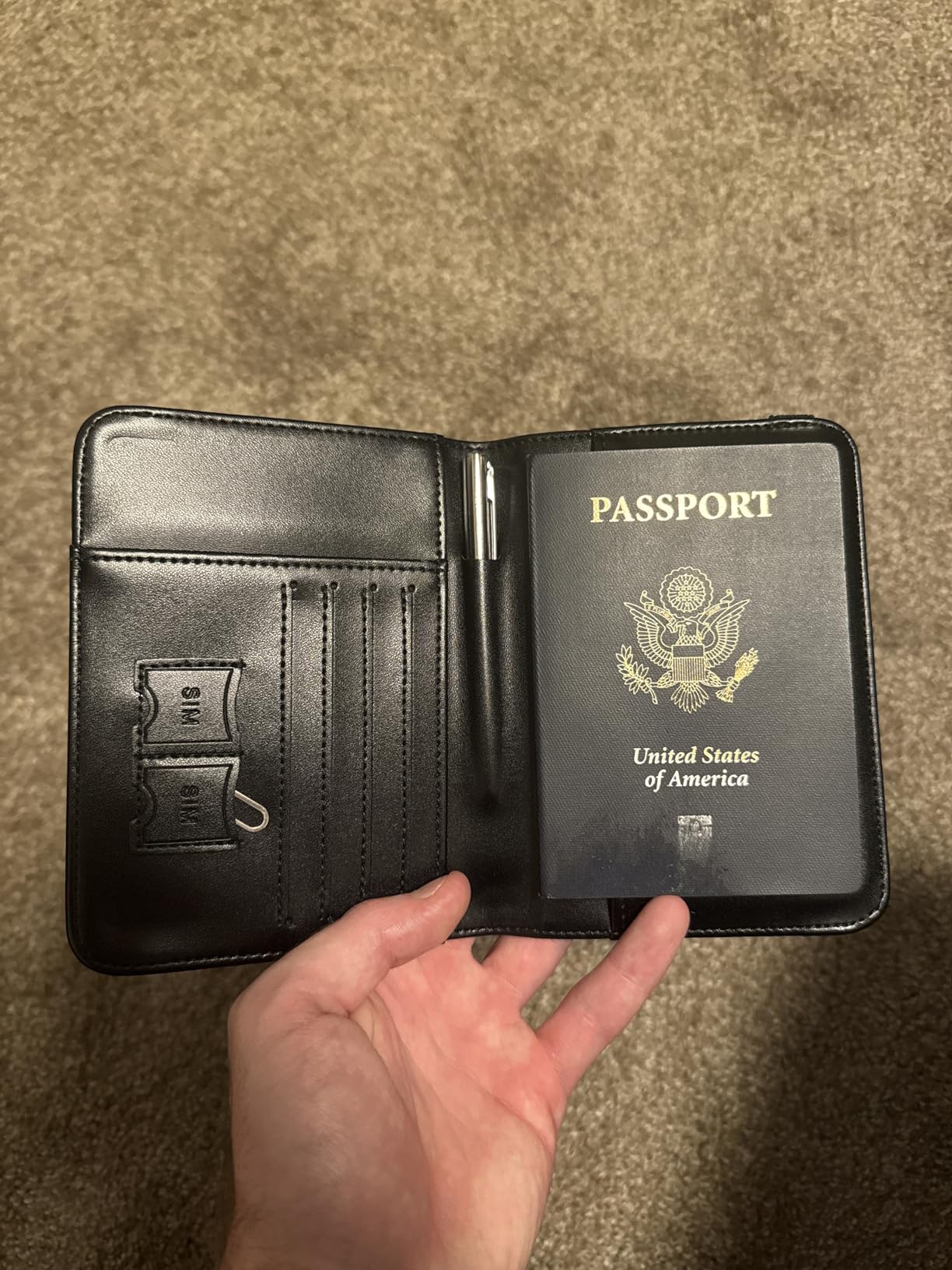 Passport Holder Cover Wallet Travel Essentials RFID Blocking Leather Card Case International Must Haves Travel Accessories for Women Men(101#Black) customer photo 1