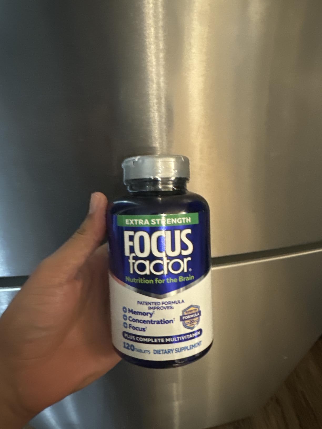 Focus Factor Adults Extra Strength, 120 Count - Brain Supplement for Memory, Concentration and Focus - Complete Multivitamin with DMAE, Vitamin D, DHA customer photo 1