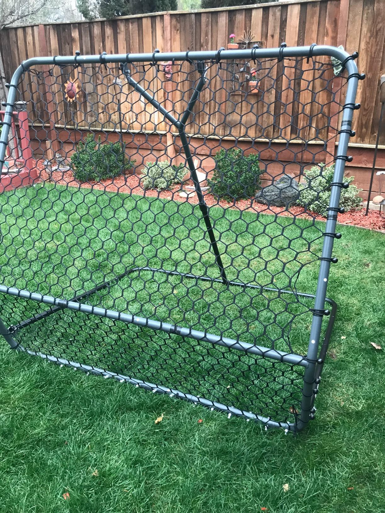 QuickPlay Pro Soccer Rebounder Net (2 Sizes) - Ball Rebounder Soccer Net, Heavy Duty, Adjustable Angle, with Galvanized Steel Frame & Rubber Feet, Soccer Training Equipment for Grass, Turf & Indoors customer photo 2