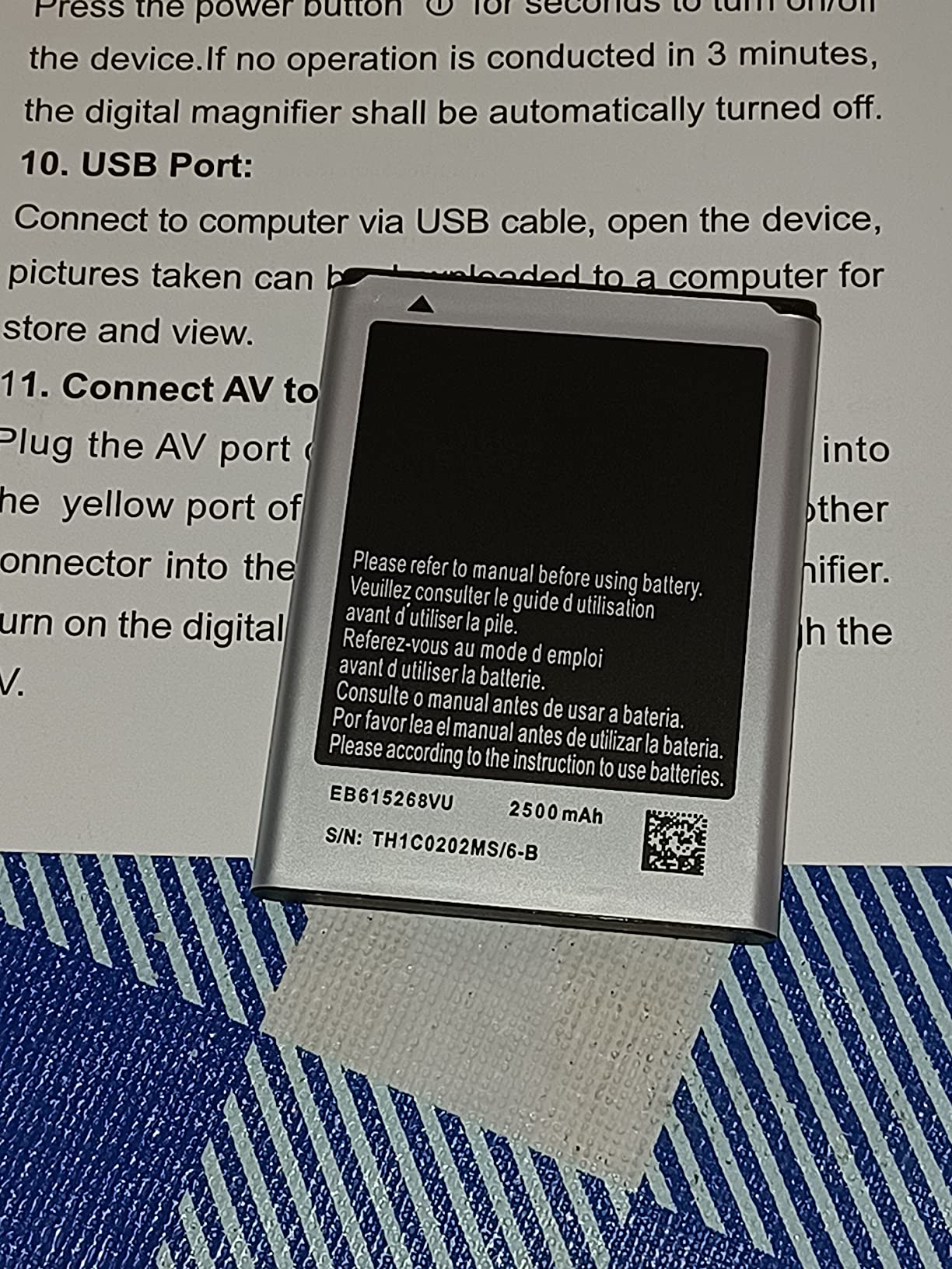 Koolertron 5 inch Digital Video Magnifier, Handheld Portable Electronic Reading Aid Support AV Output to TV with 4X/8X/16X/24X/32X Zoom Multiple 17 Kinds Color Mode, Rechargeable Battery Powered customer photo 2