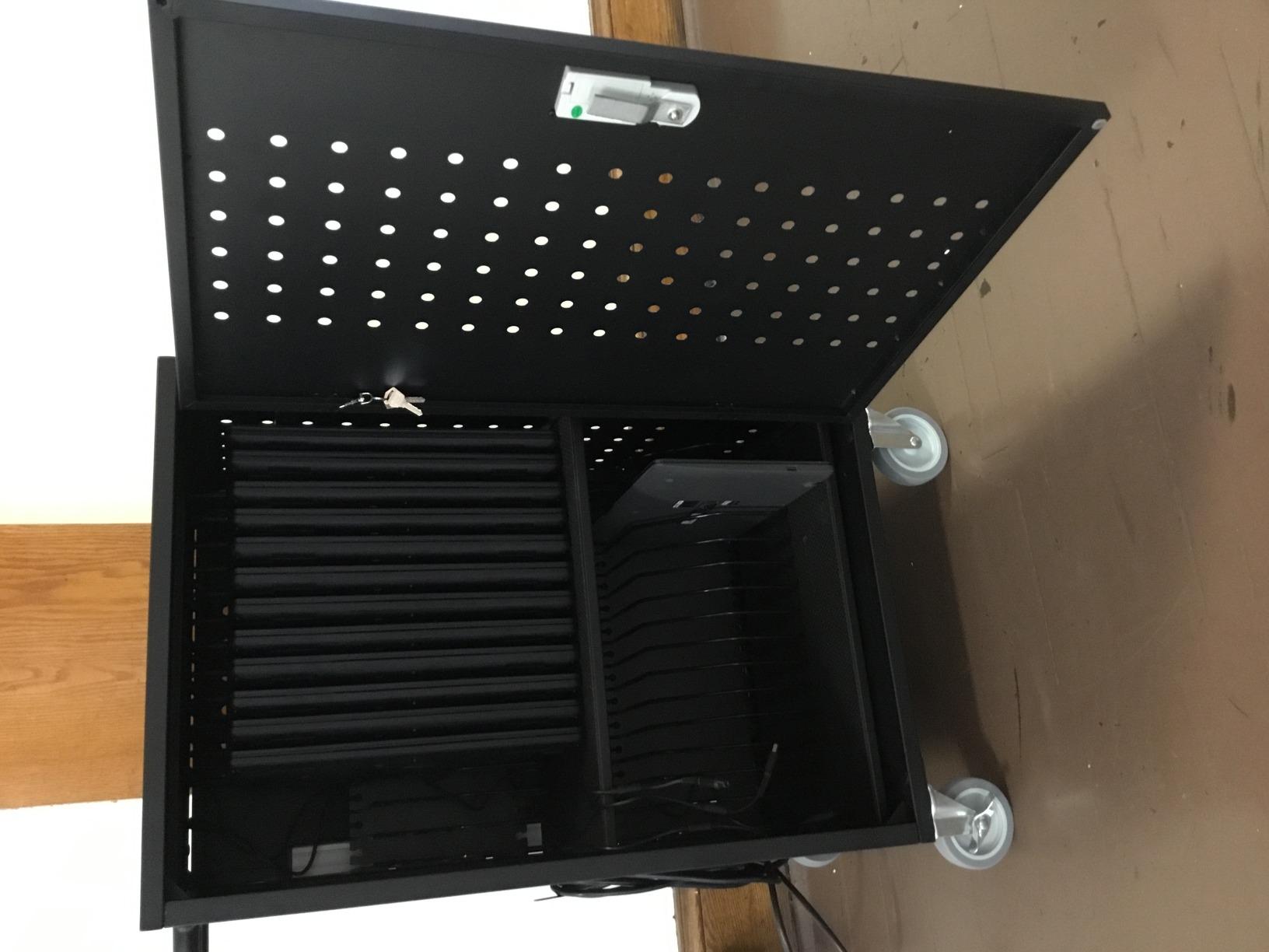 ECR4Kids 30-Bay Charging Cart, Classroom Storage, Black customer photo 2