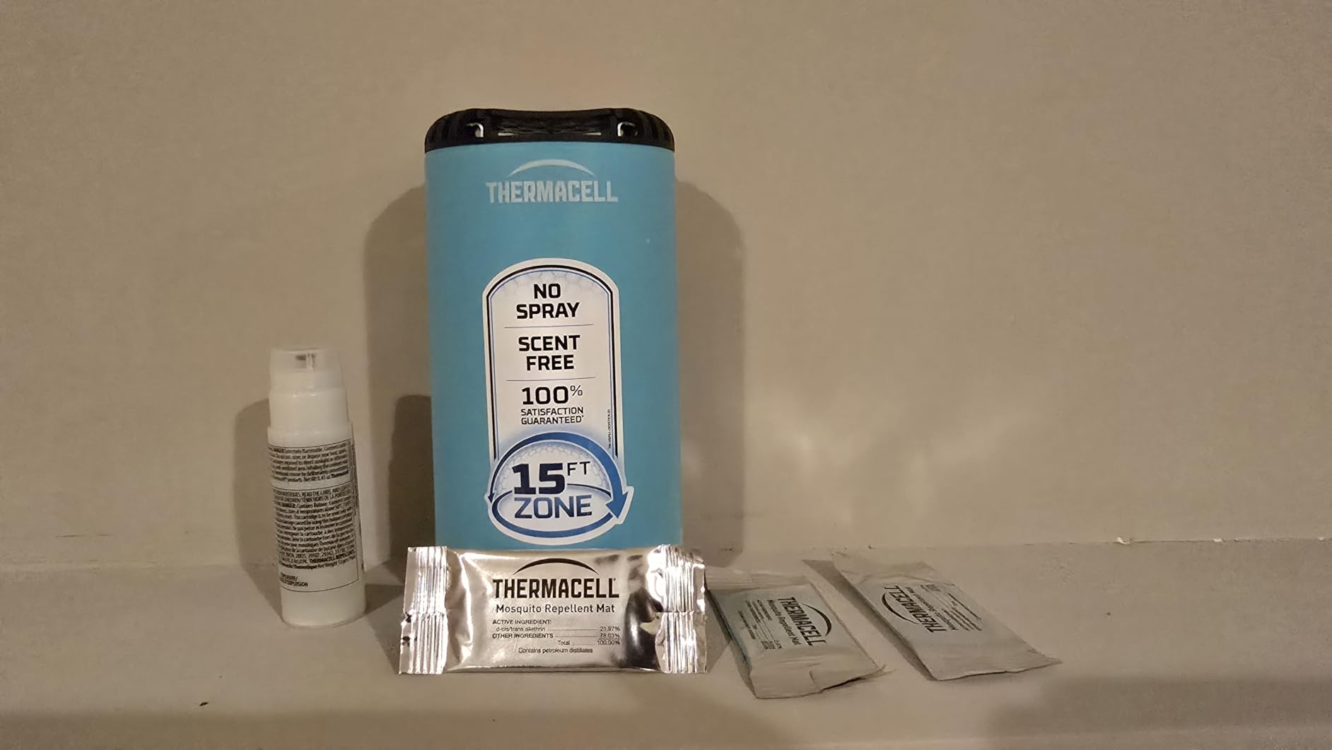 Thermacell Mosquito Repeller Patio Shield; Includes 12-Hour Refill; 15 Foot Zone of Protection; Highly Effective Mosquito Repellent for Patio; Bug Spray Alternative; Scent Free customer photo 1