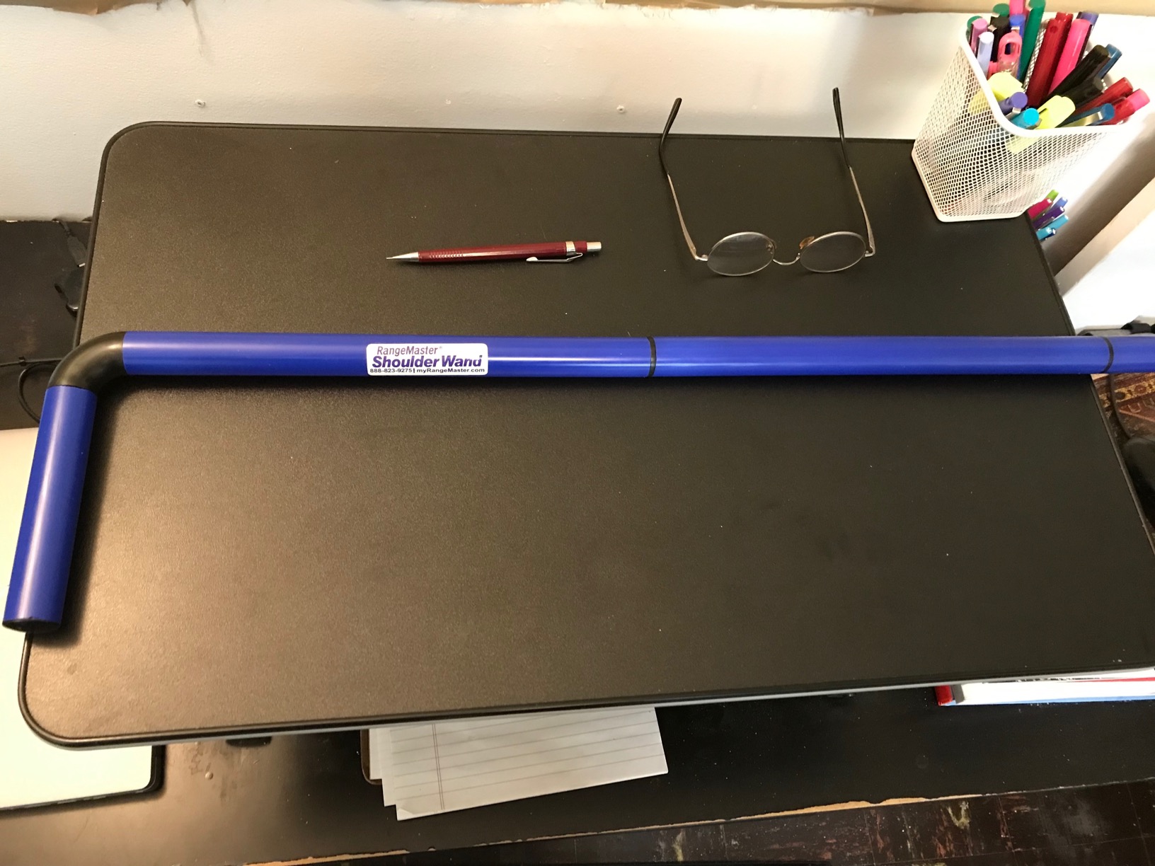 RangeMaster ShoulderWand Therapy Stretching Tool, Collapsible Stretching Bar, Physical Therapy Tool for Recovery and Increasing Motion (Blue) customer photo 1