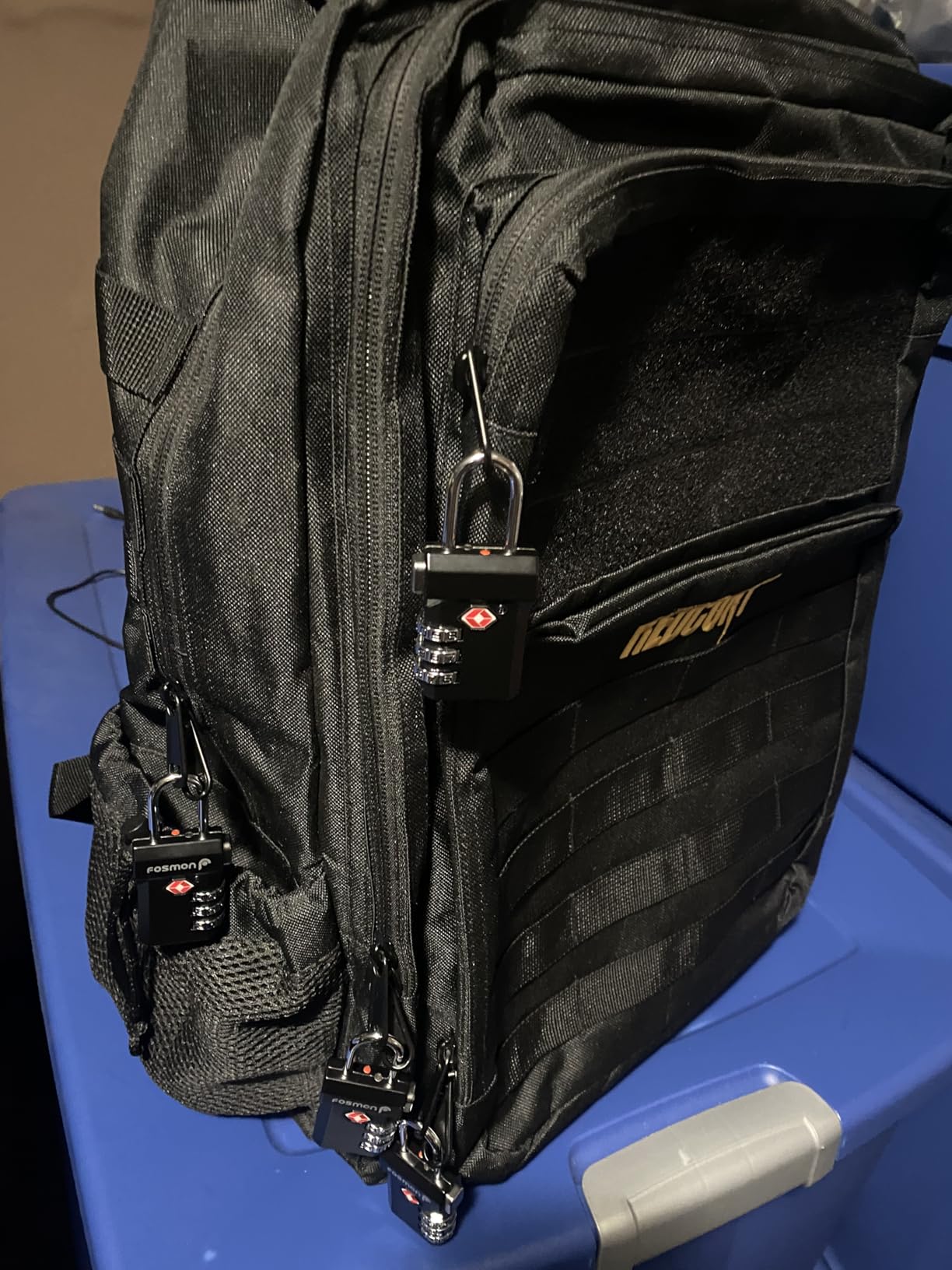 Fosmon TSA Approved Locks for Luggage. Suitcase Locks with Open Alert Indicator, 3 Digit Combination Padlock with Alloy Body for Travel, Backpack Zipper Anti Theft, Locker, Gym, Gun Case, Tent- 4 Pack customer photo 1