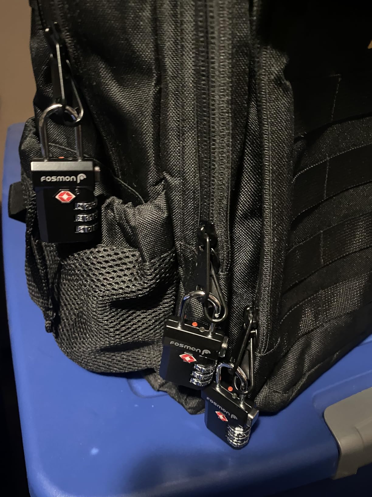 Fosmon TSA Approved Locks for Luggage. Suitcase Locks with Open Alert Indicator, 3 Digit Combination Padlock with Alloy Body for Travel, Backpack Zipper Anti Theft, Locker, Gym, Gun Case, Tent- 4 Pack customer photo 2