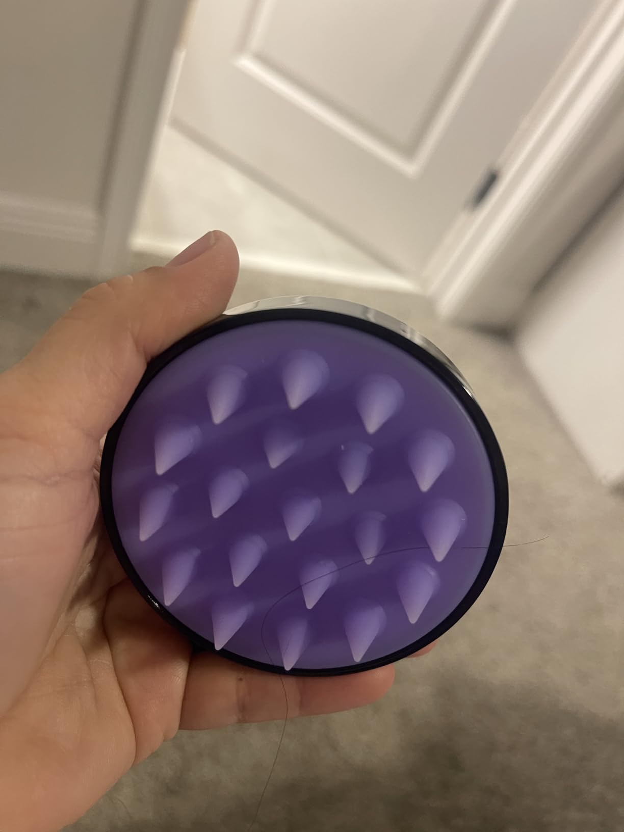 HEETA Scalp Massager Hair Growth, Soft Silicone Scalp Scrubber Shampoo Brush for Exfoliation, Dandruff Removal Head Massage Stress Relax, Wet & Dry Use for Thick Thin Curly Hair Care, Black customer photo 1