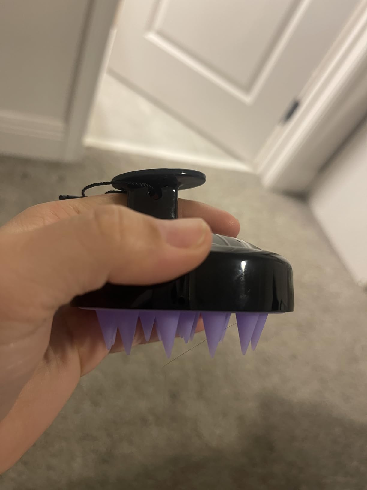 HEETA Scalp Massager Hair Growth, Soft Silicone Scalp Scrubber Shampoo Brush for Exfoliation, Dandruff Removal Head Massage Stress Relax, Wet & Dry Use for Thick Thin Curly Hair Care, Black customer photo 2