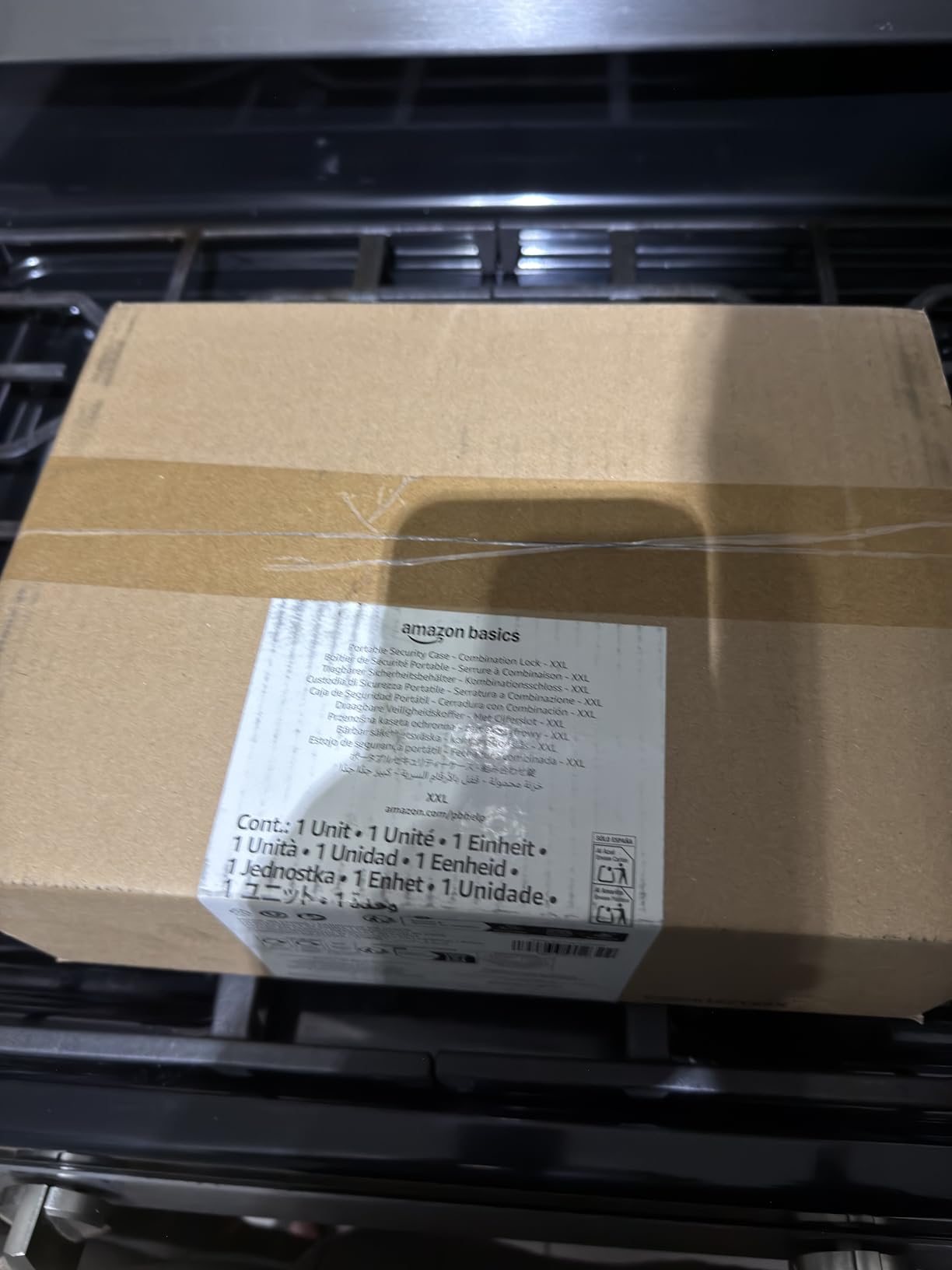 Amazon Basics Portable Security Case Lock Box Safe with Combination Lock for Documents, Valuables, Personal Items, Dorm Room, Home, Large, Black customer photo 2