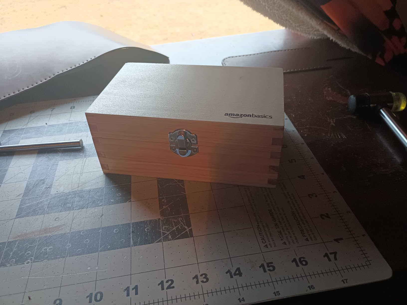 Amazon Basics Metal Stamping Kit, Alphabet and Number Stamps, 36-Piece Set with Wood Storage Case, 5/16 inch, for Leather, Wood, Metal Crafting customer photo 1