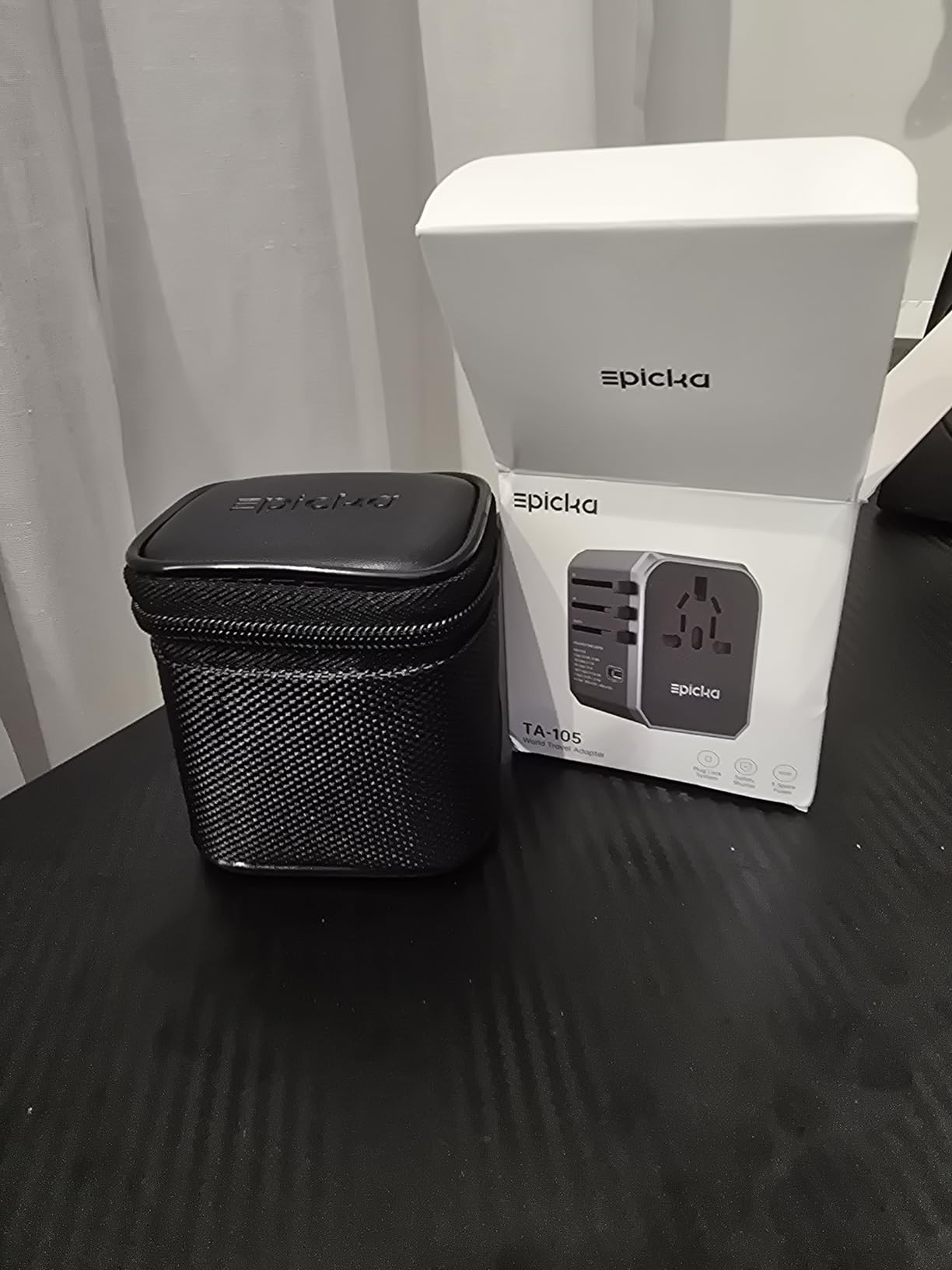 EPICKA Universal Travel Adapter, European Travel Plug Adapter (Not a Voltage Converter) - International Power Adapter Worldwide Charger with USB-C & 4 USB-A Ports, Travel Essentials (TA-105, Grey) customer photo 1
