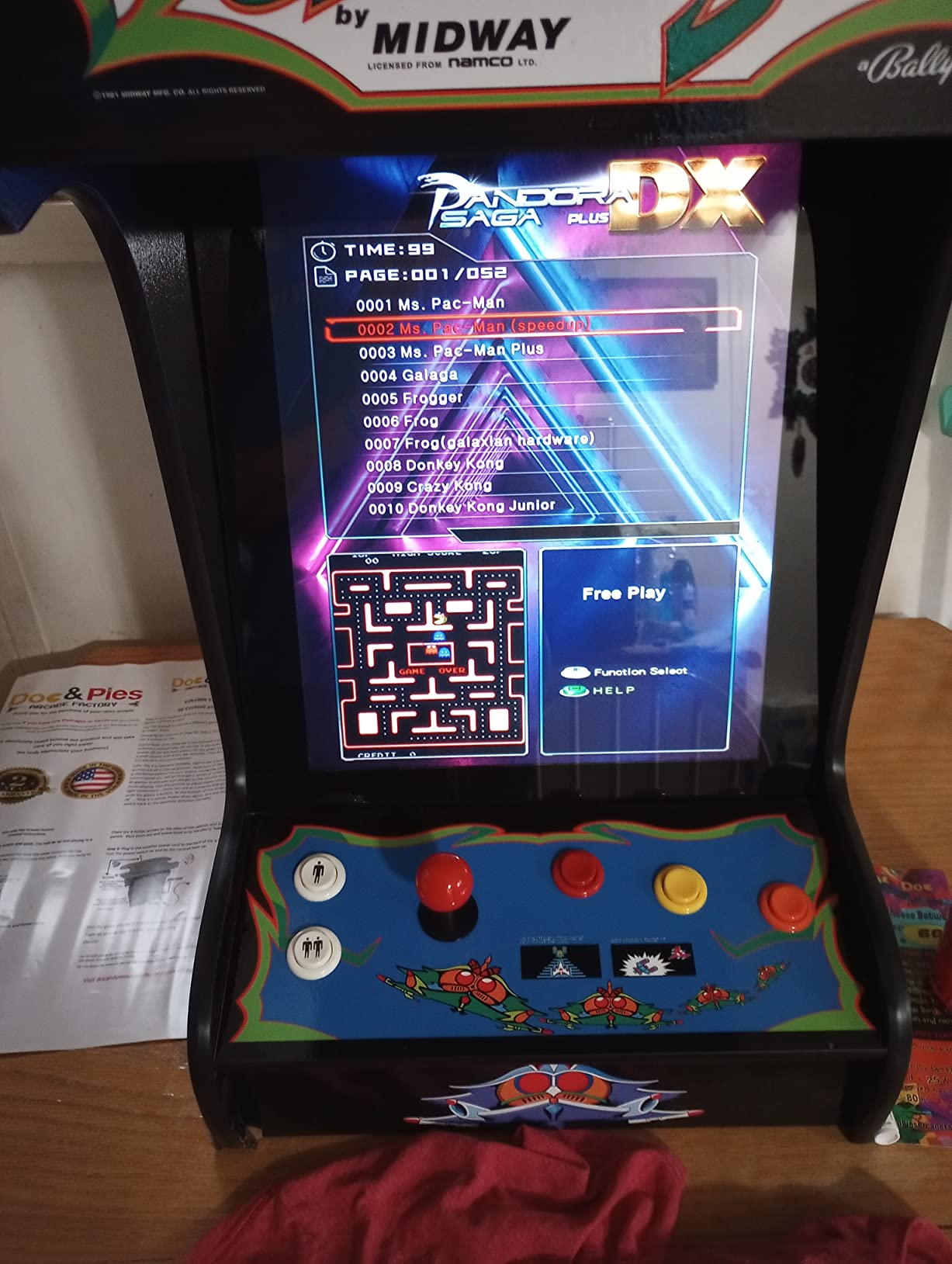 Doc and Pies Arcade Factory Classic Home Arcade Machine - Tabletop and Bartop - 412 Retro Games customer photo 1