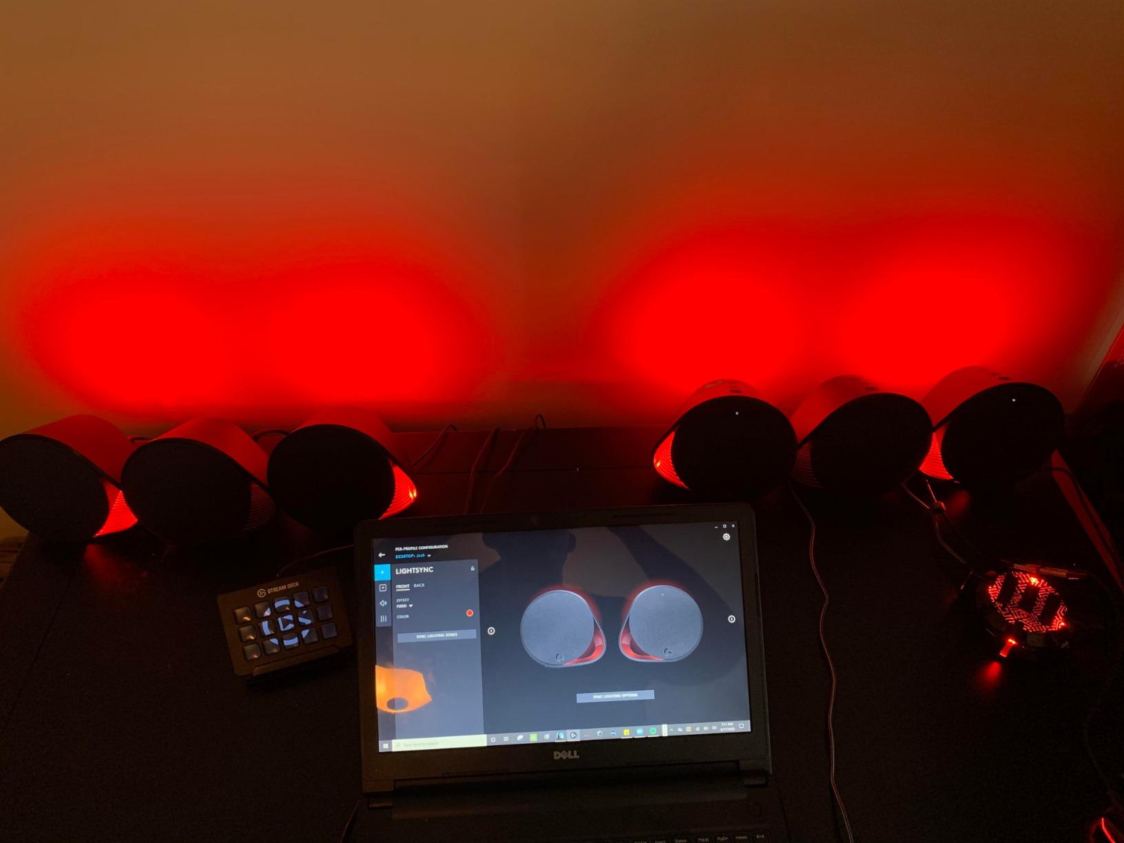 Logitech G560 PC Gaming Speaker System with 7.1 DTS:X Ultra Surround Sound, Game Based LIGHTSYNC RGB, Two Speakers and Subwoofer, Bluetooth, USB, Immersive Gaming Experience - Black customer photo 2