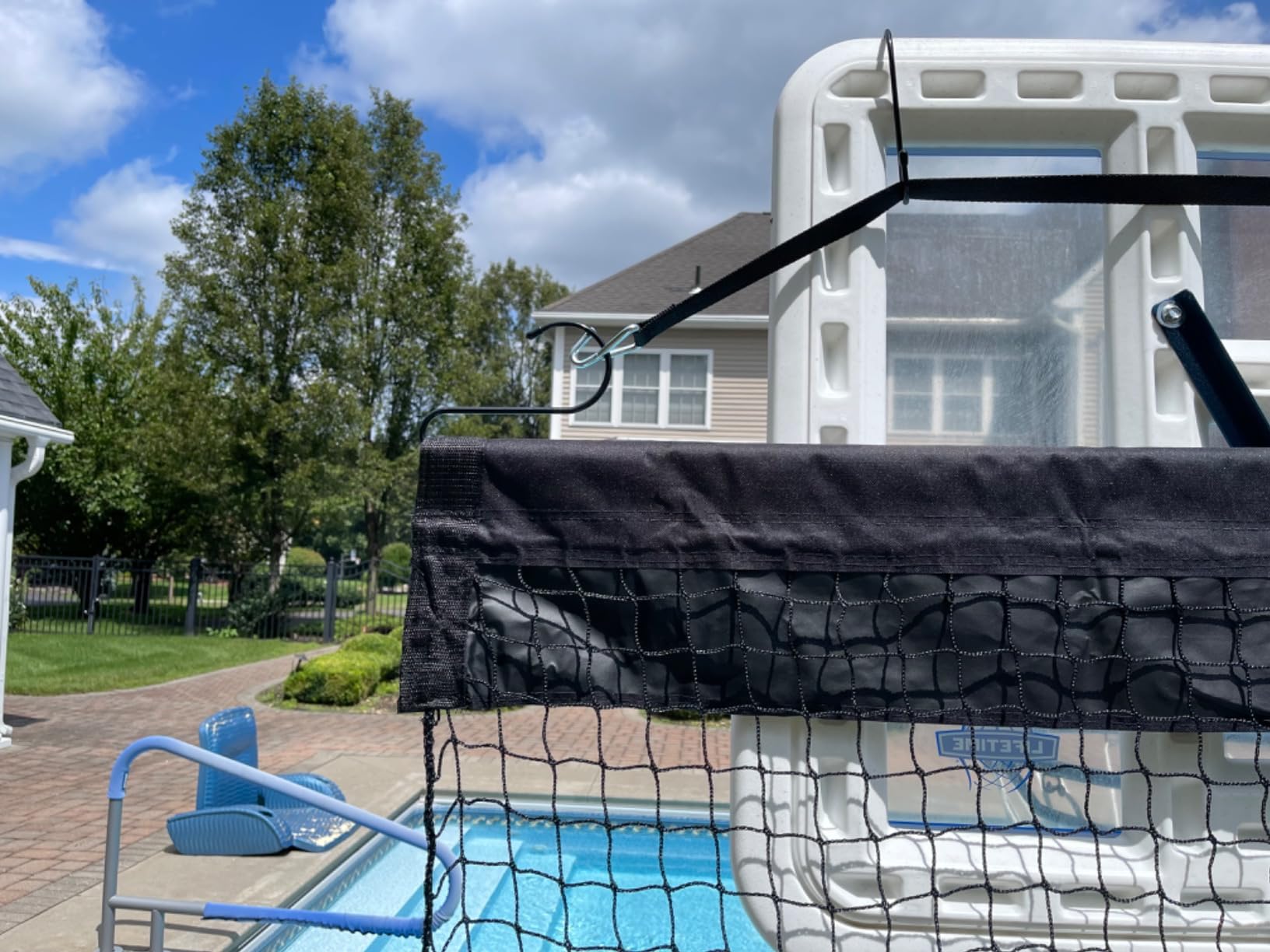 Hathaway Rebounder Basketball Return System for Shooting Practice - Heavy-Duty Polyester Net, Fade-Resistant Outdoor Design, Refillable Anchor Weights for 48-60 Inch Basketball Hoop customer photo 1