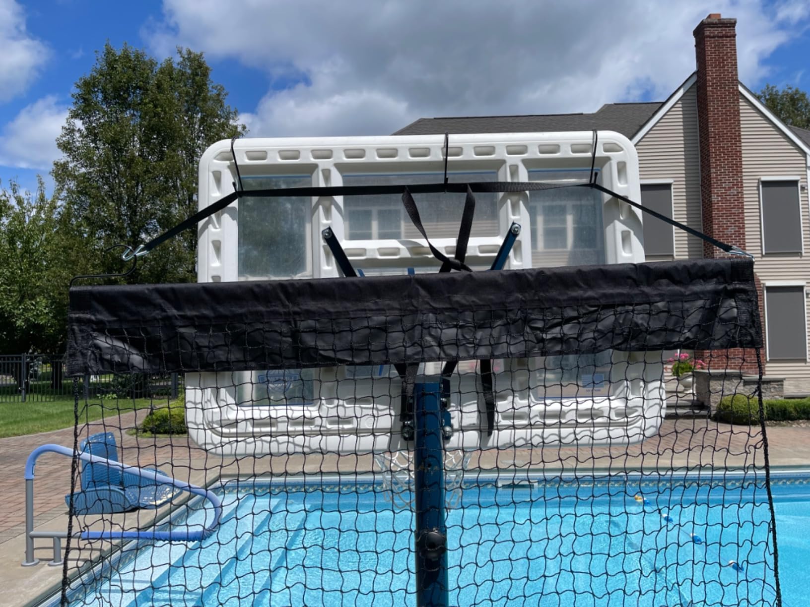 Hathaway Rebounder Basketball Return System for Shooting Practice - Heavy-Duty Polyester Net, Fade-Resistant Outdoor Design, Refillable Anchor Weights for 48-60 Inch Basketball Hoop customer photo 2