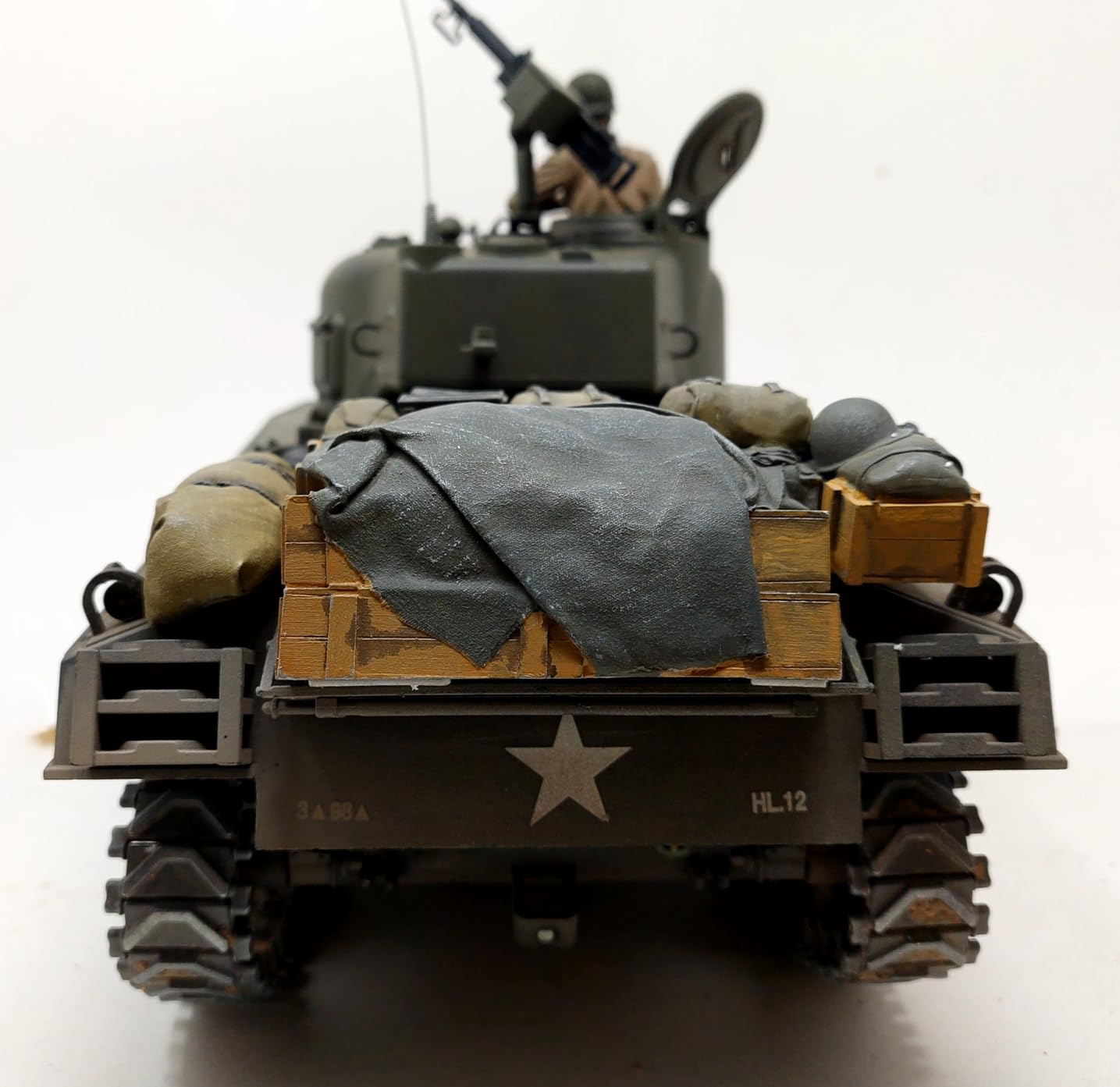 Modified TK7.0 Edition 1/16 2.4ghz Remote Control US M4A3 Sherman Tank Model(360-Degree Rotating Turret)(Steel Gear Gearbox)(3800mah Battery)(Metal Tracks &Sprocket Wheel & Idle Wheel) customer photo 1