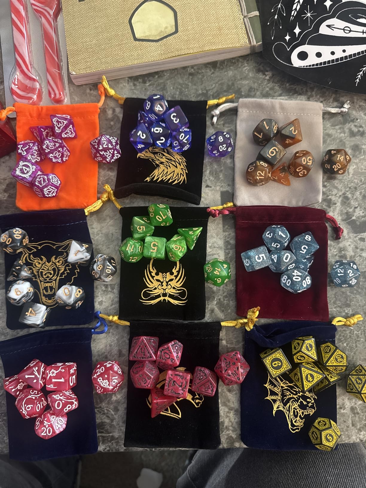 CiaraQ Polyhedral Dice Set - DND Role Playing Dice for Dungeons and Dragons RPG Table Games, Multi-Color, 42pcs customer photo 1