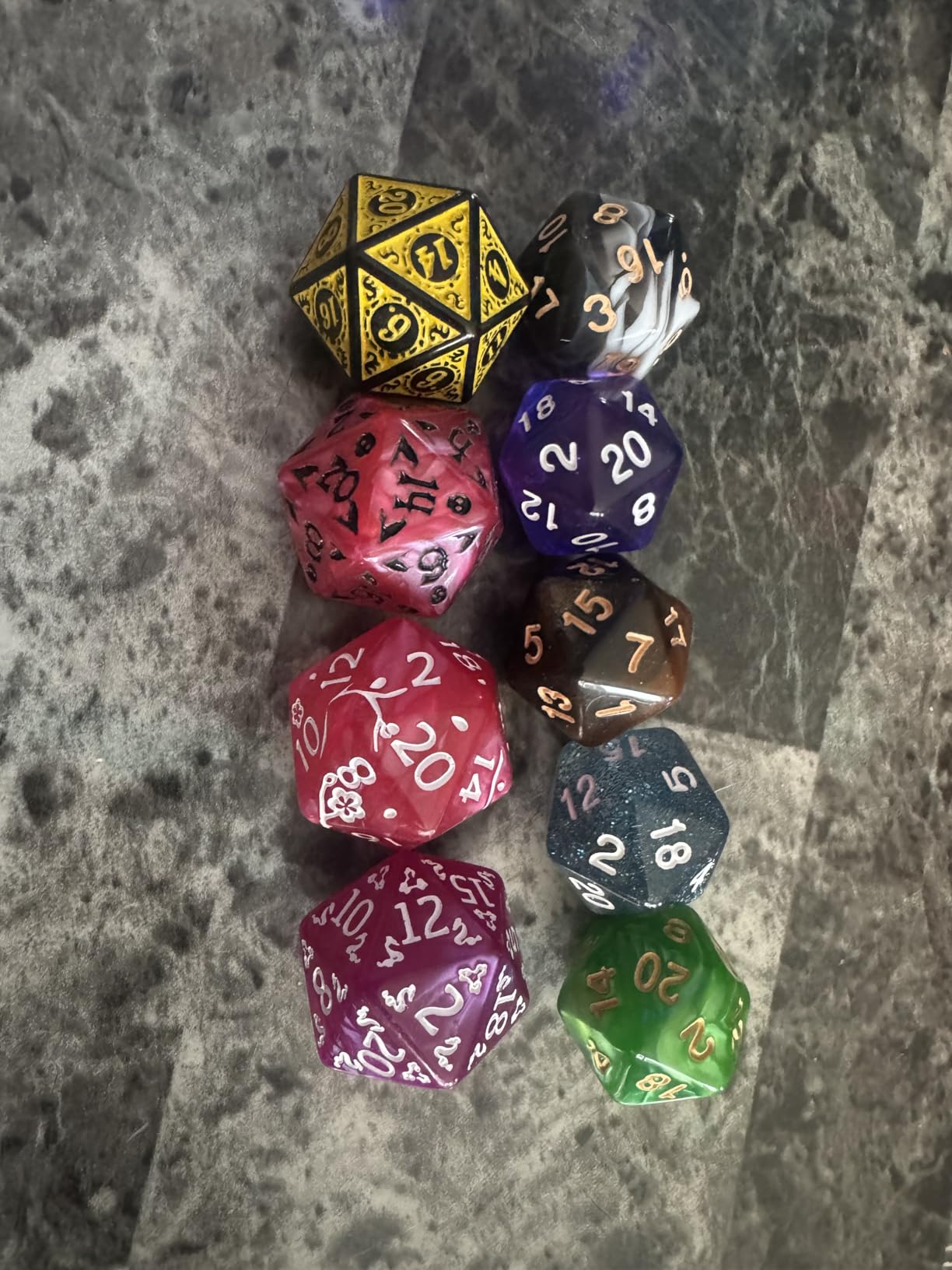 CiaraQ Polyhedral Dice Set - DND Role Playing Dice for Dungeons and Dragons RPG Table Games, Multi-Color, 42pcs customer photo 2