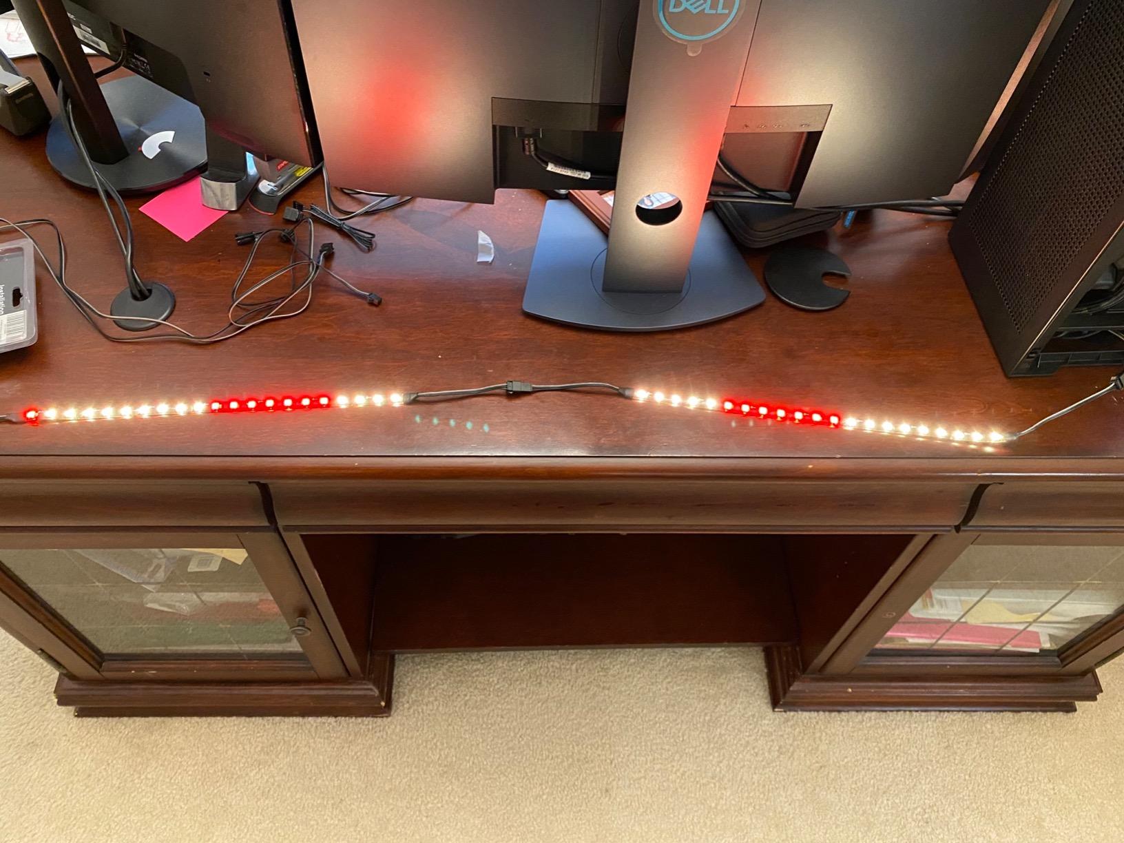 airgoo Addressable RGB PC LED Strip, 13.78 x 0.39 x 0.12 inches Clear Silicone Covering, for 5V 3-pin argb Header or AG-DRGB16 SignalRGB Controller(Not Included), Built-in Magnets, Easy to Install customer photo 2