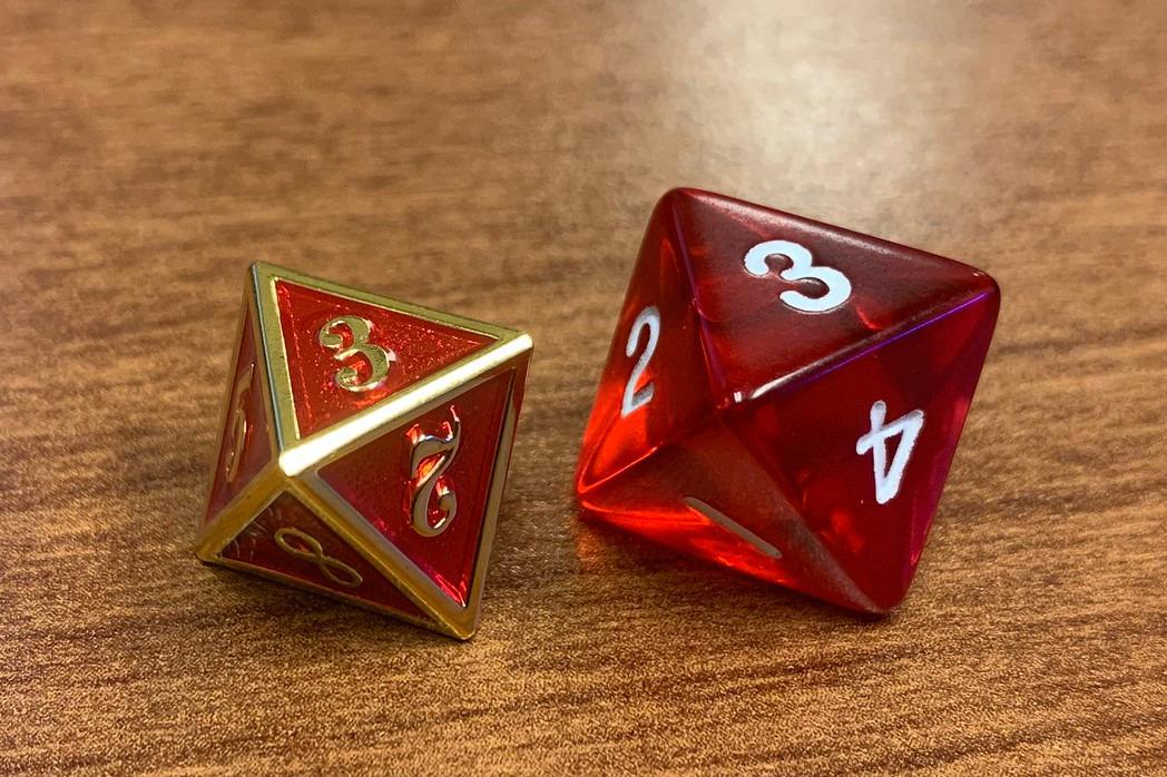 Metal Dice Set D&D, 7 die Metallic Polyhedral Dice Set with Gift Metal Box and Gold Number for DND Dungeons and Dragons Role Playing Games (Black and Gold) customer photo 1