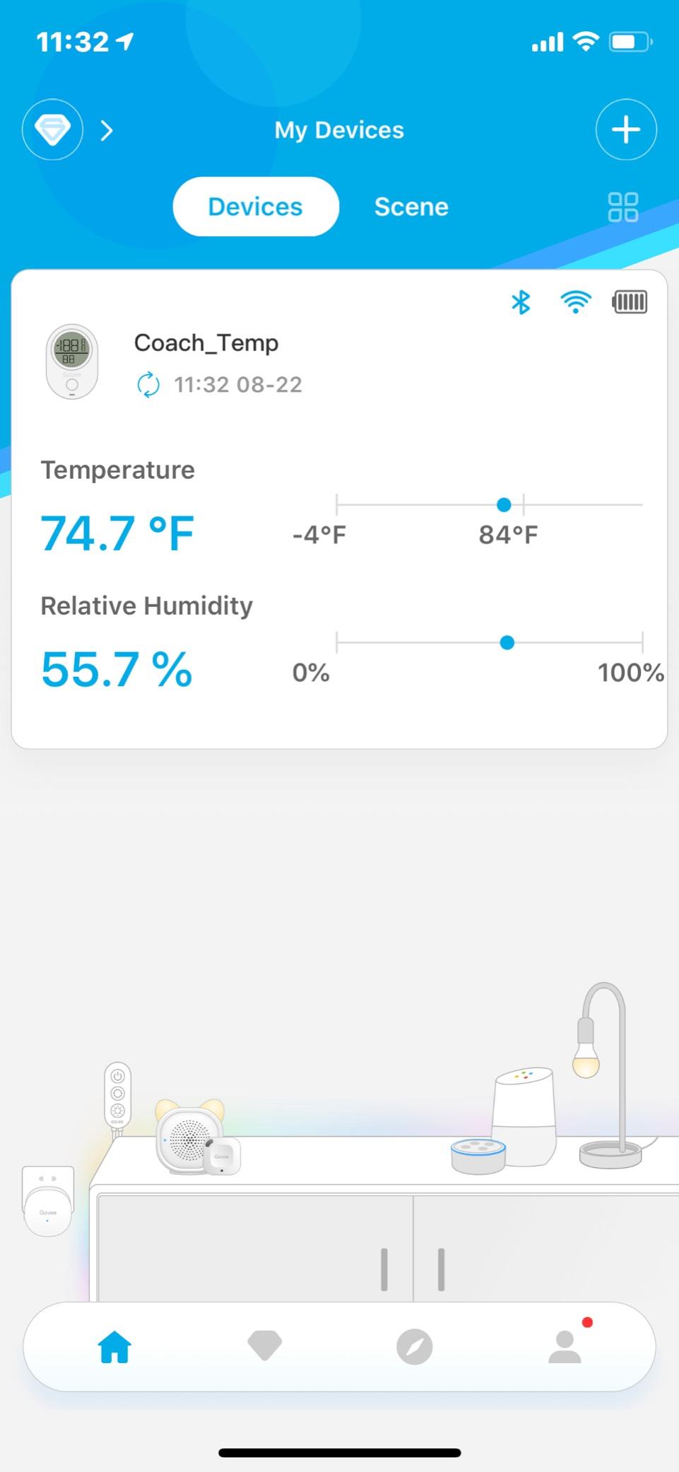 Govee WiFi Thermometer Hygrometer H5051, Bluetooth Indoor Temperature Humidity Monitor with App Notification Alert, Smart Humidity Sensor for Greenhouse Wine Cellar, 2 Years Free Data Storage Export customer photo 2
