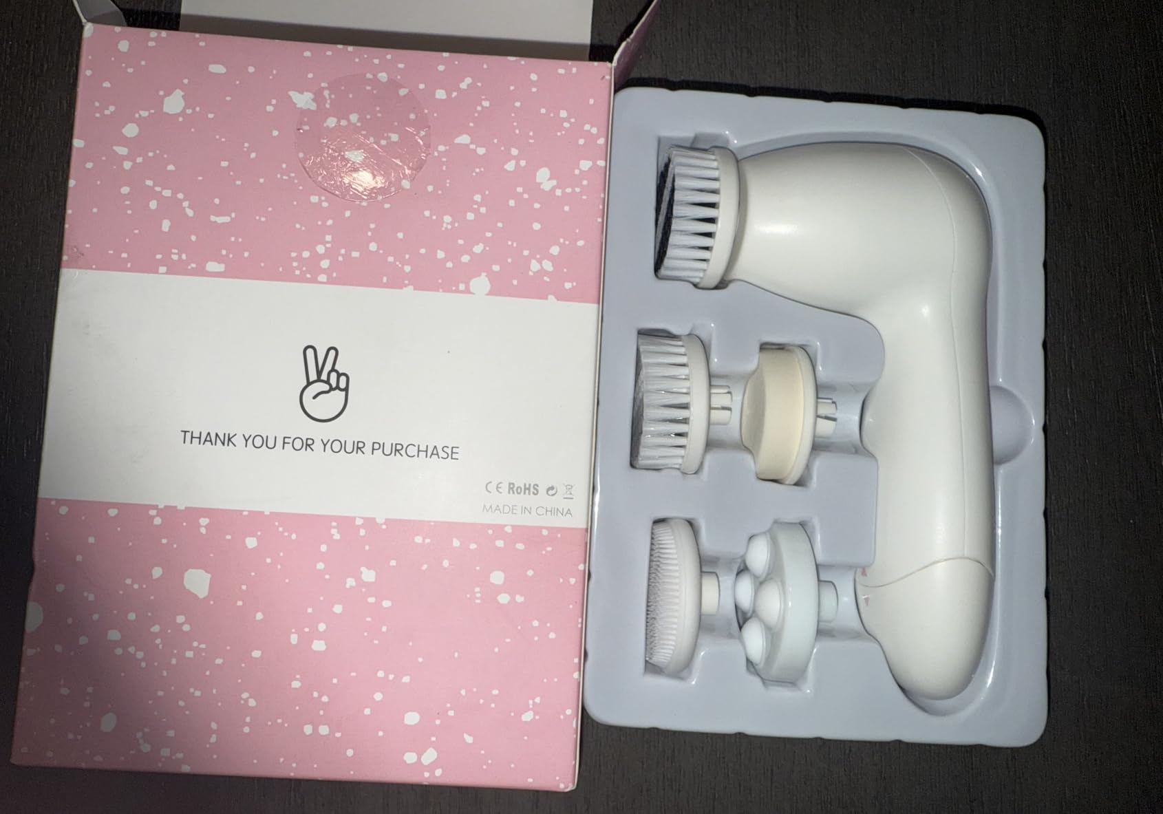 Waterproof Facial Cleansing Spin Brush Set with 5 Exfoliating Brush Heads - Electric Face Scrubber Cleanser Brush by CLSEVXY - Face Brush for Gentle Exfoliation and Deep Scrubbing customer photo 2